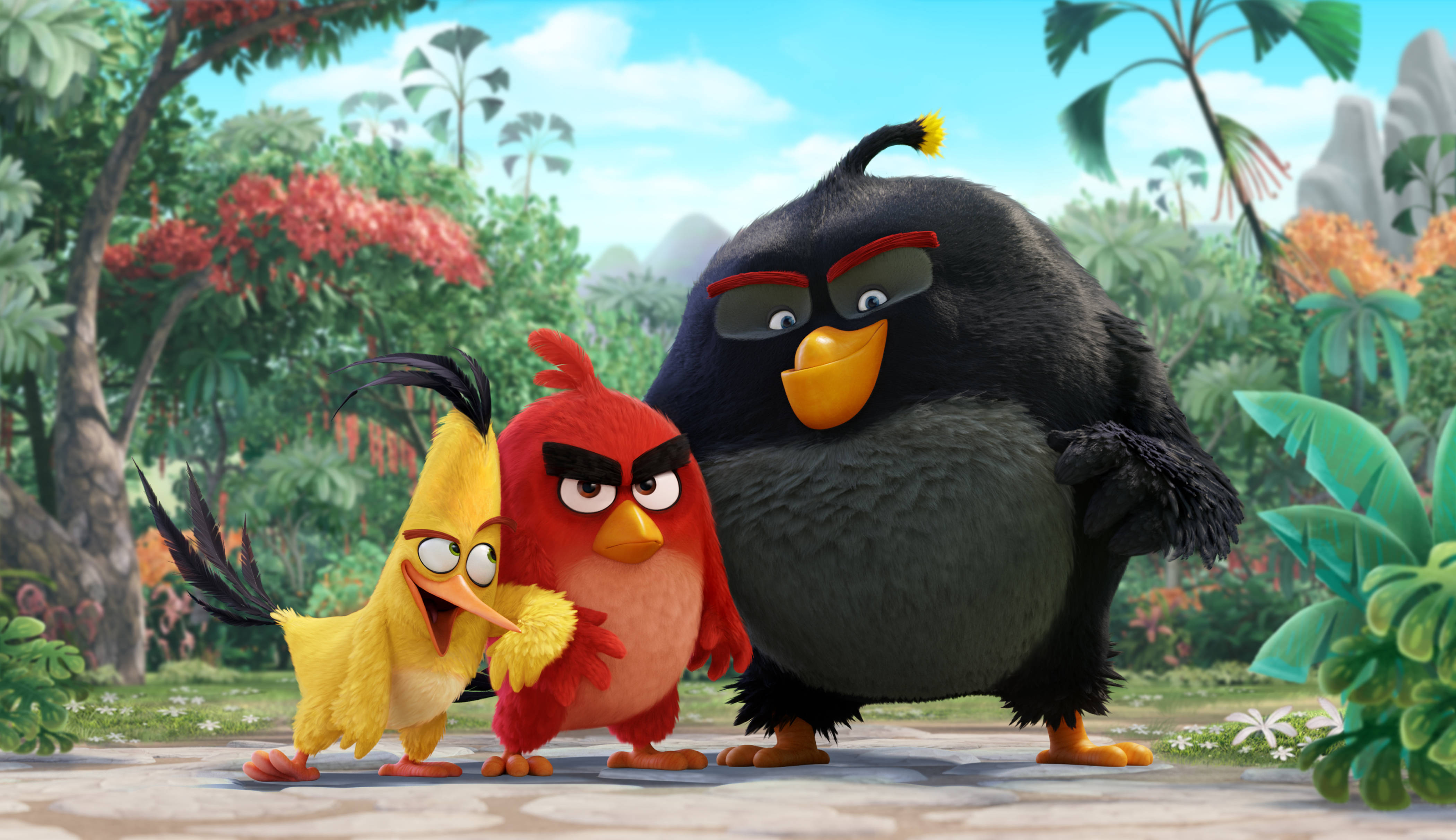 The Angry Birds Movie, birds, forest, 4K Desktop Wallpaper