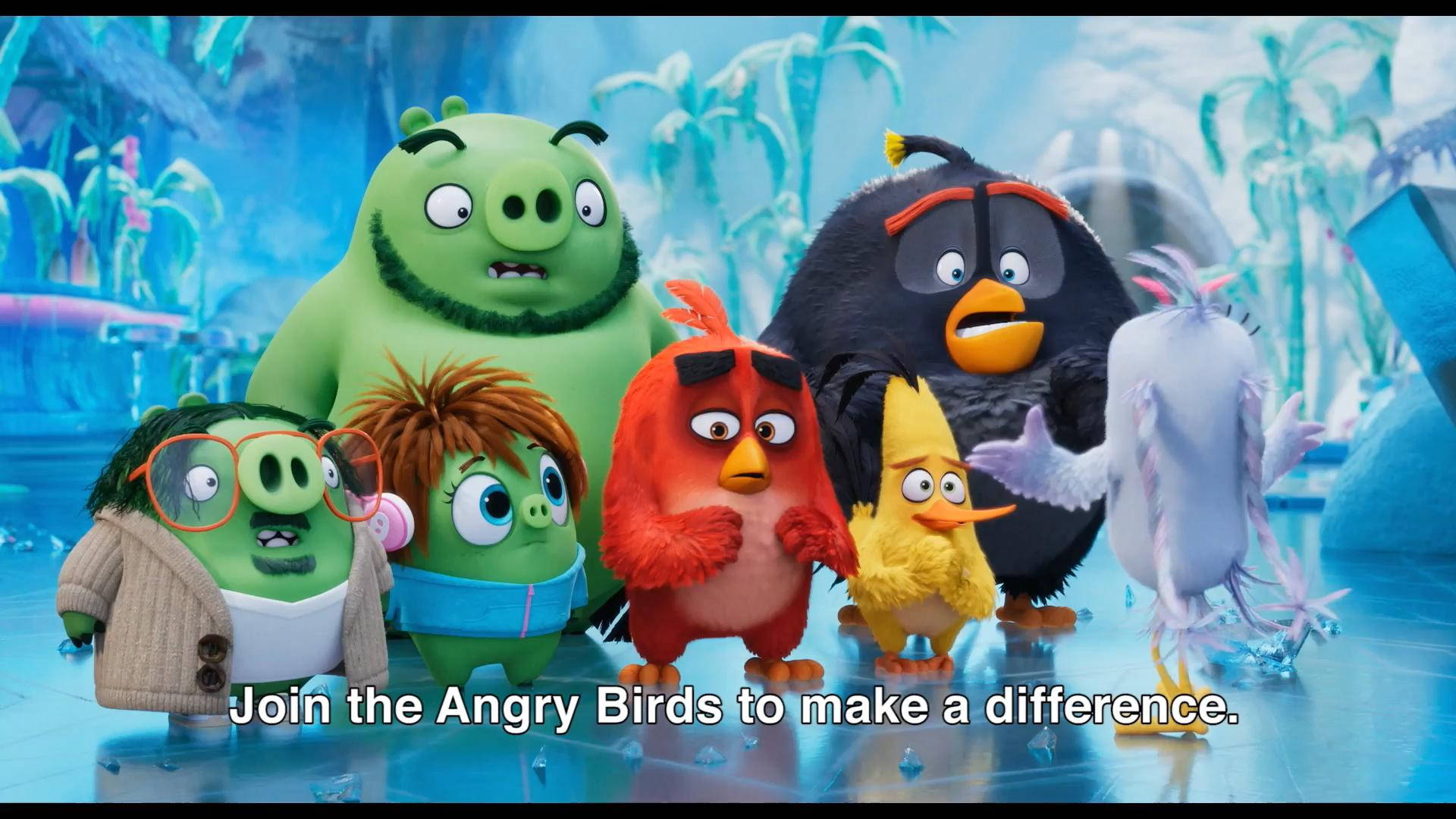 The Angry Birds Movie 2, Angry Birds characters, vibrant icy jungle, Full HD Desktop Wallpaper