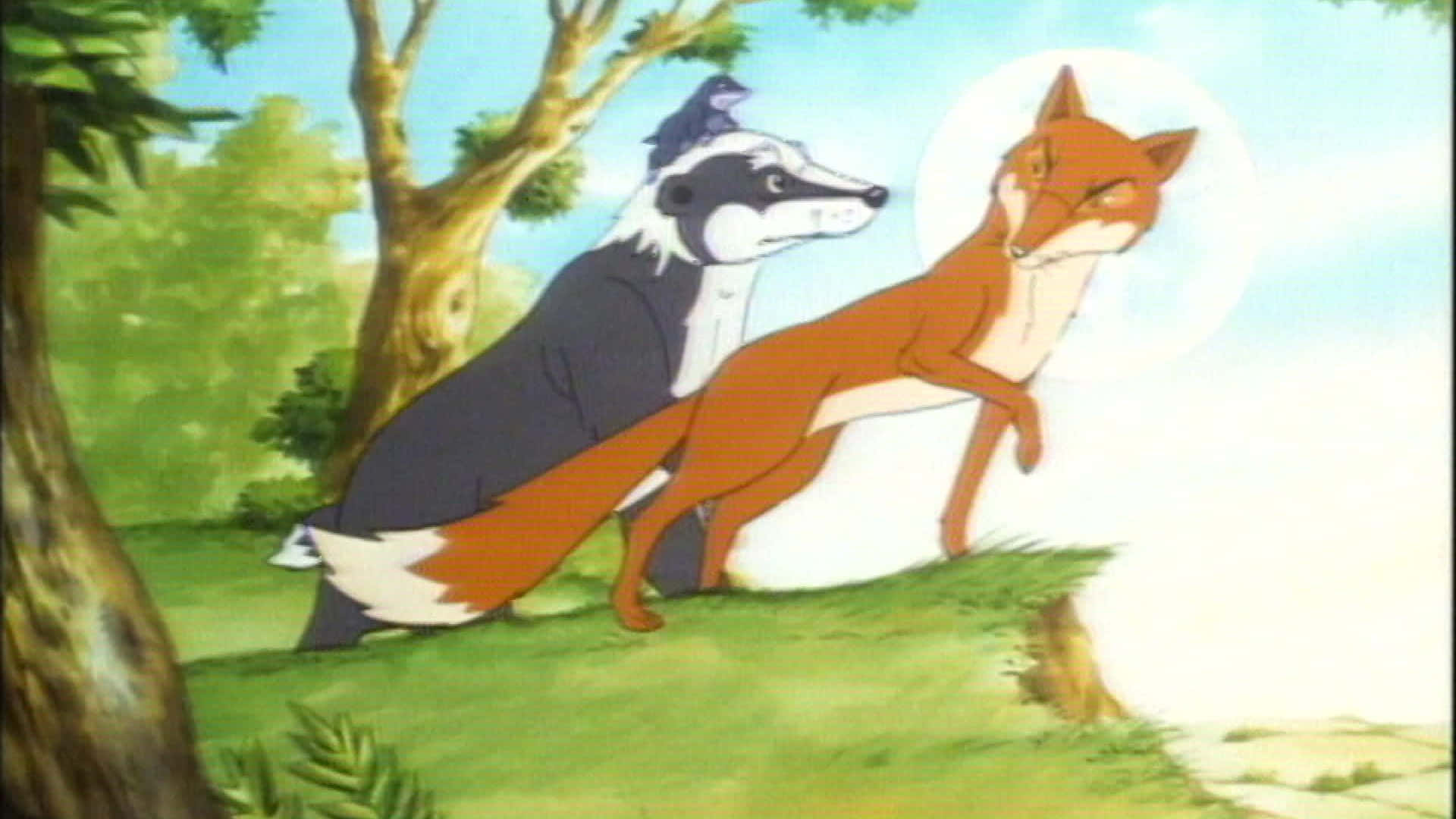 fox, badger, The Animals Of Farthing Wood, Full HD Desktop Wallpaper