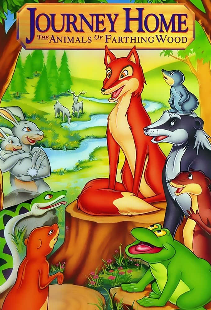 The Animals Of Farthing Wood, red fox, tree stump, SD Phone Wallpaper
