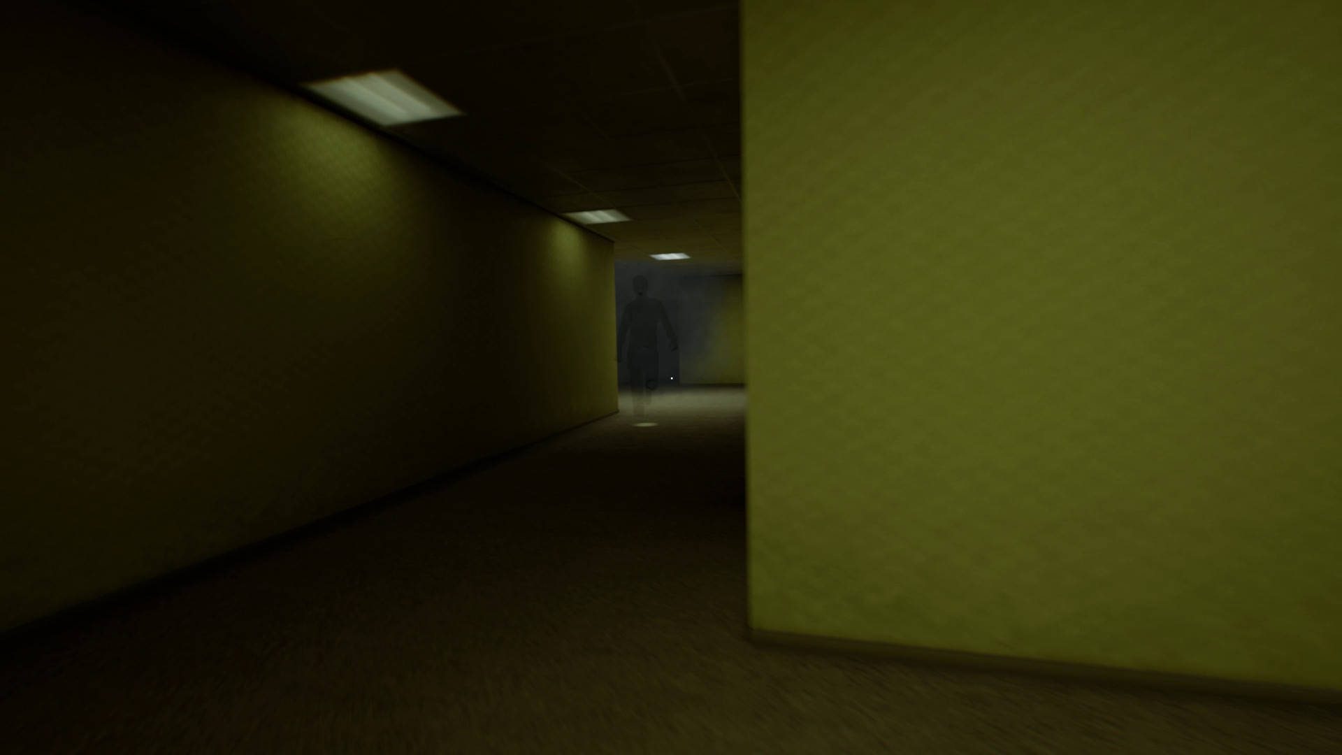 The Backrooms, hallway, yellow walls, Full HD Desktop Wallpaper
