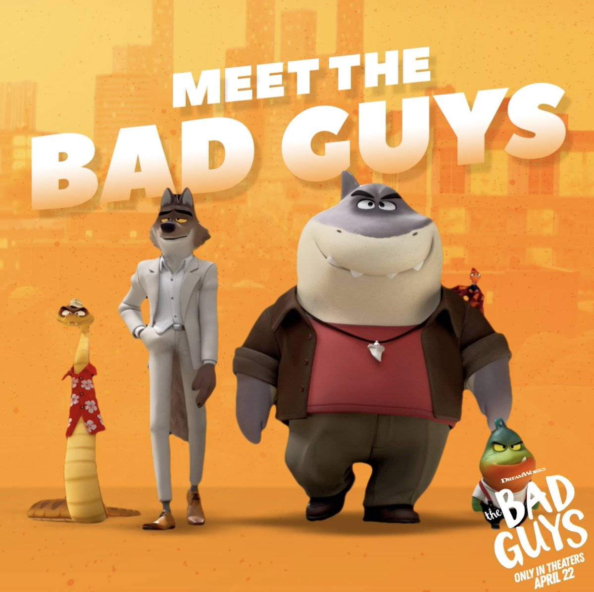 The Bad Guys, orange, urban attire, SD Desktop Wallpaper