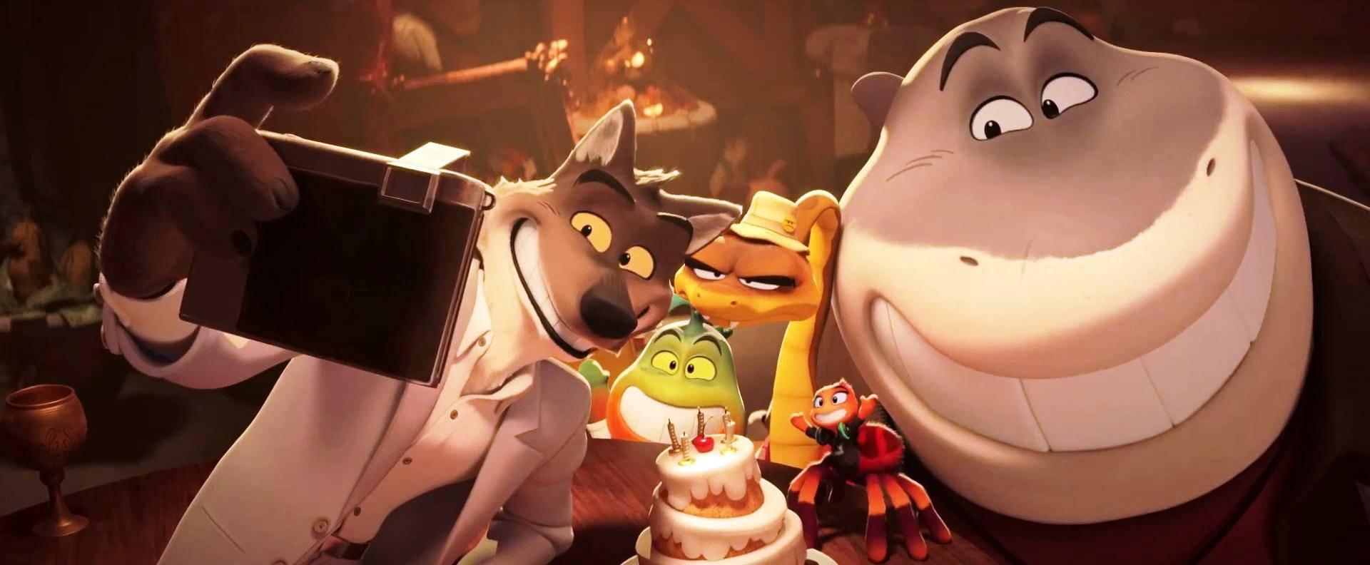 The Bad Guys, cake, wolf, Full HD Desktop Wallpaper