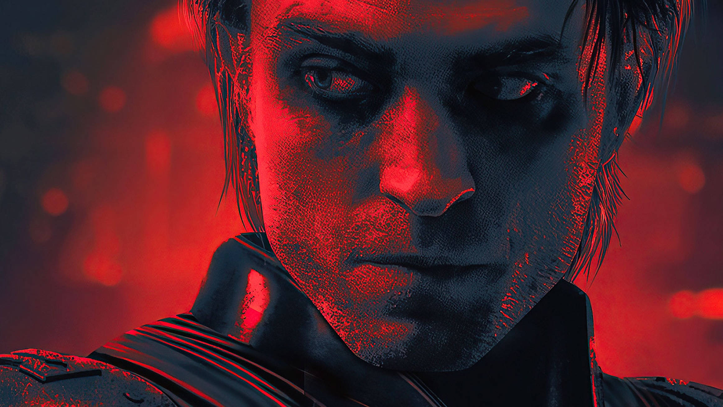 The Batman 2022, red light, fiery background, Full HD Desktop Wallpaper