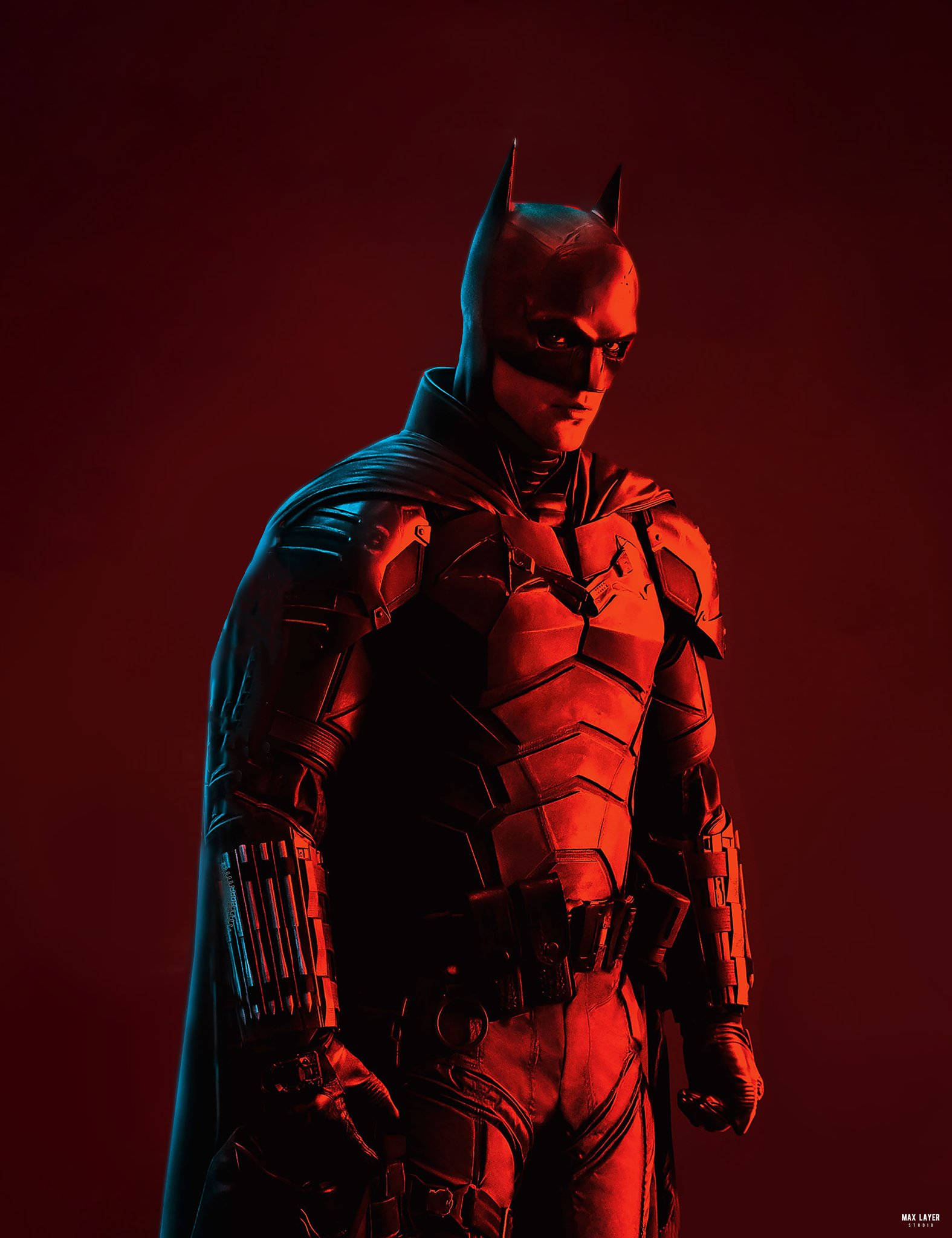 The Batman 2022, red light, Batman, Full HD Phone Wallpaper