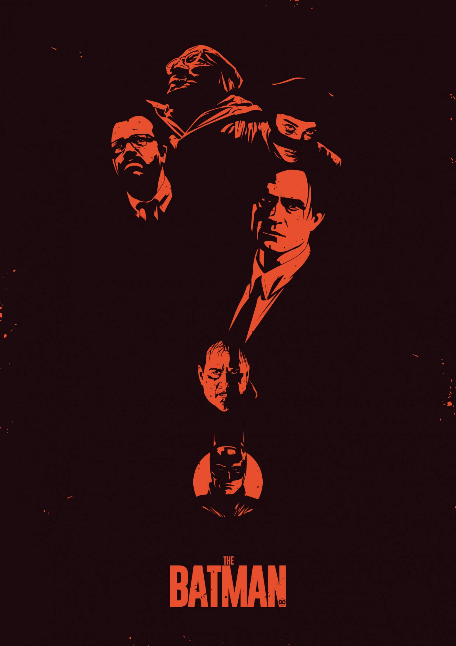 The Batman 2022, Batman, bold red, Full HD Phone Wallpaper