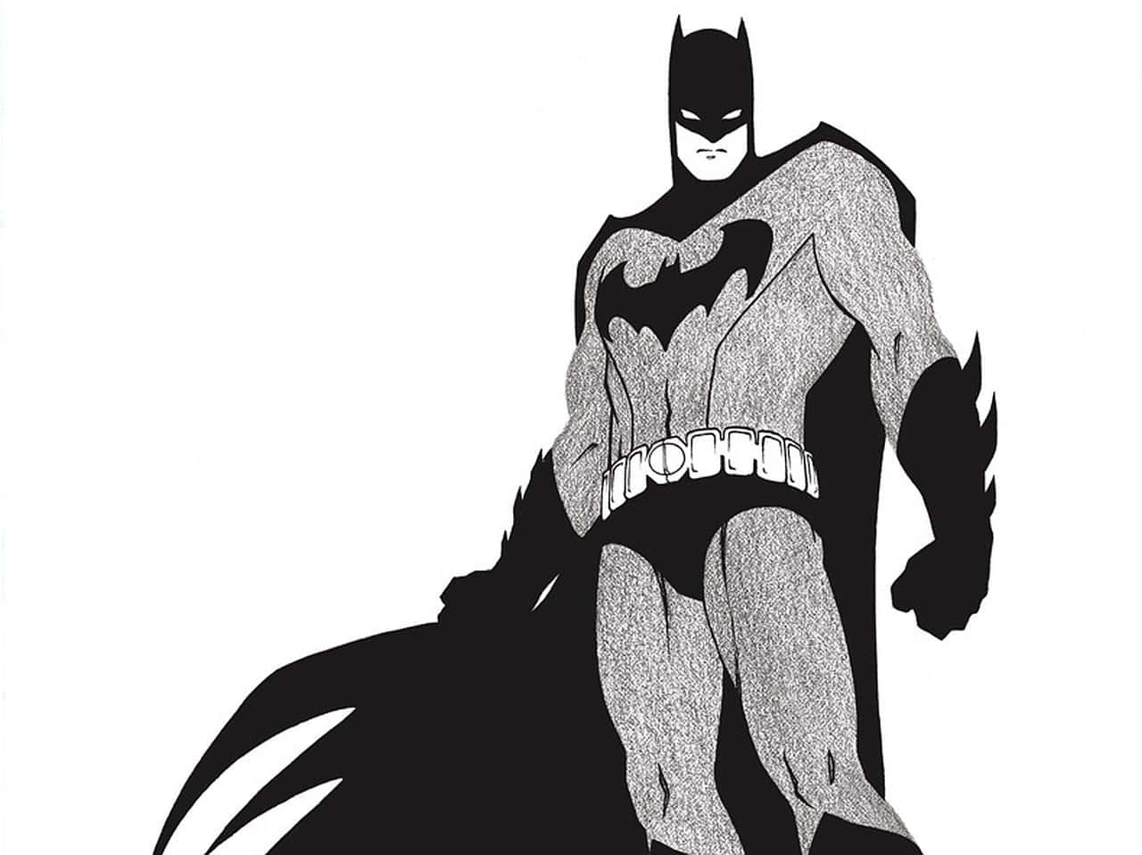 Batman, black and white, cape, HD Desktop Wallpaper