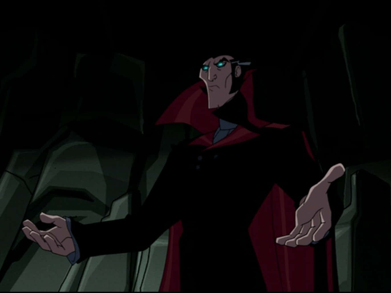 The Batman Vs Dracula, vampire, glowing green eyes, HD Desktop Wallpaper