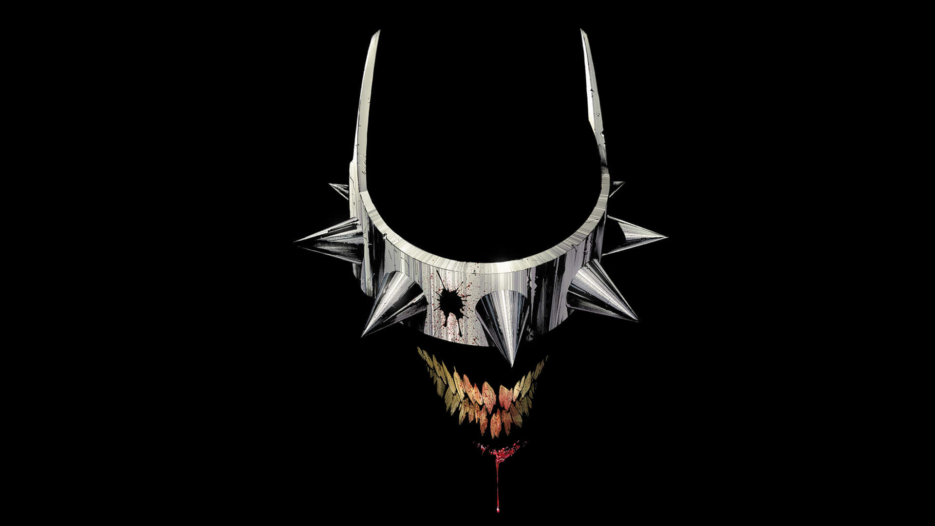 The Batman Who Laughs, metallic skull, spiked crown, Full HD Desktop Wallpaper