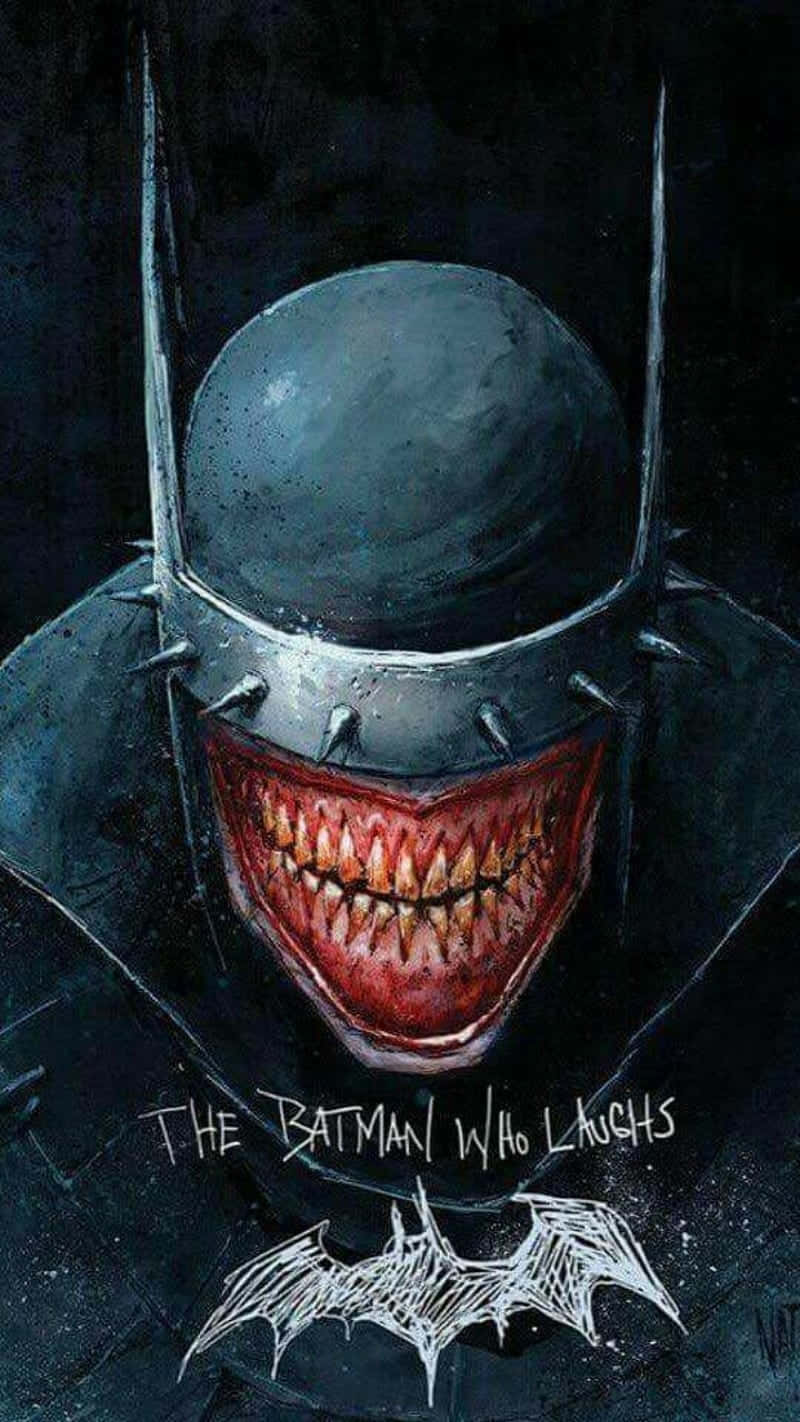 The Batman Who Laughs, grotesque laughing mouth, spiked cowl, HD Phone Wallpaper