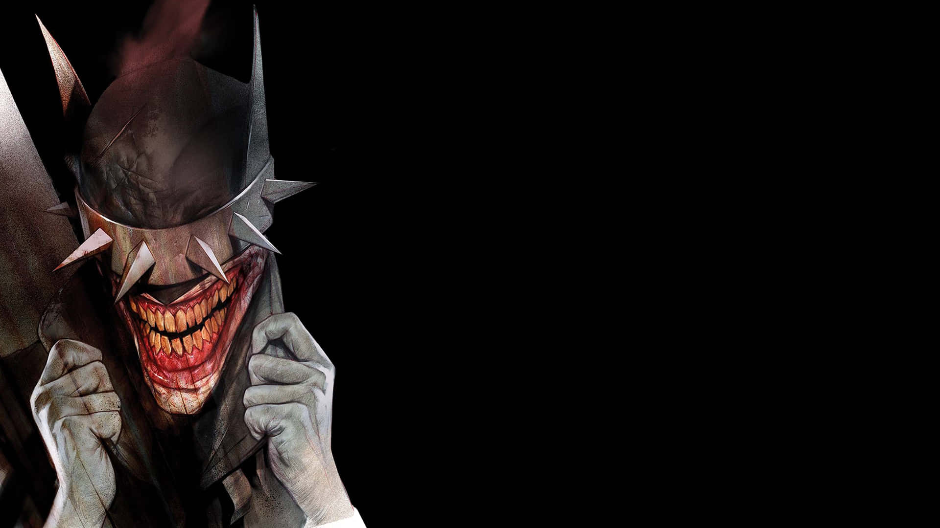 The Batman Who Laughs, grotesque, bloodied grin, Full HD Desktop Wallpaper