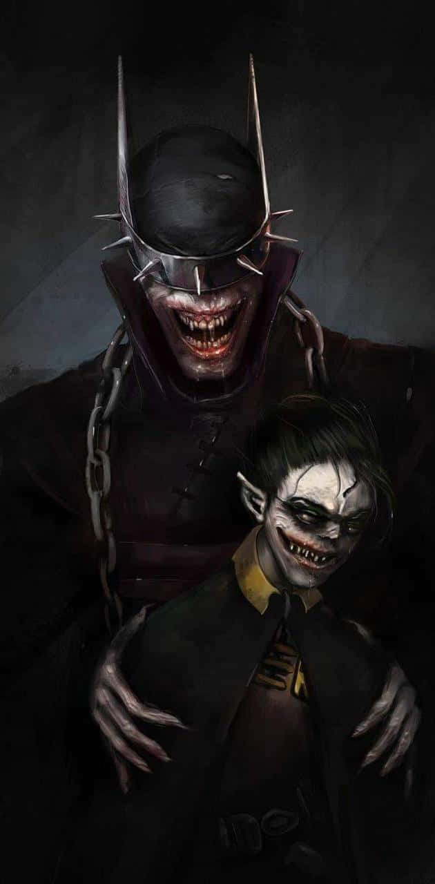 The Batman Who Laughs, spiked cowl, chains, HD Phone Wallpaper