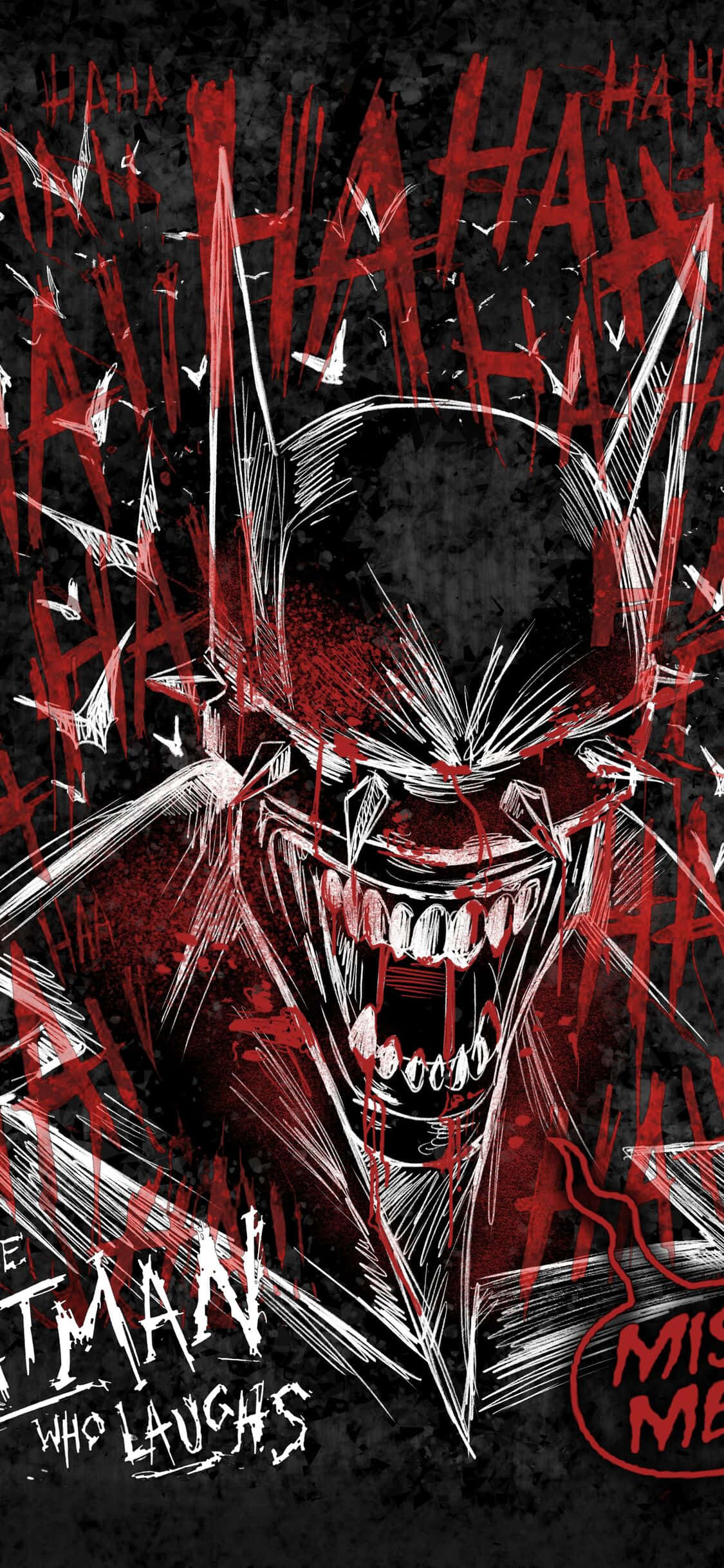 The Batman Who Laughs, blood-red splatters, dark background, Full HD Phone Wallpaper