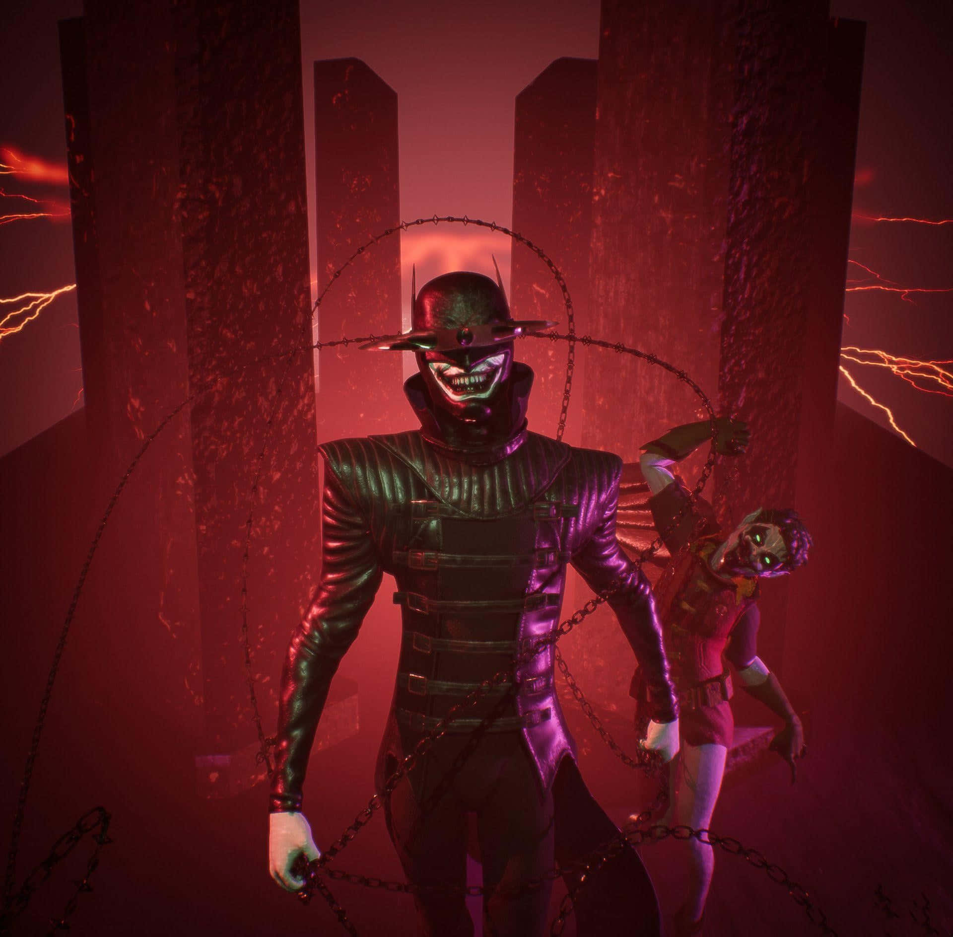 Batman Who Laughs, dark suit, chains, Full HD Desktop Wallpaper
