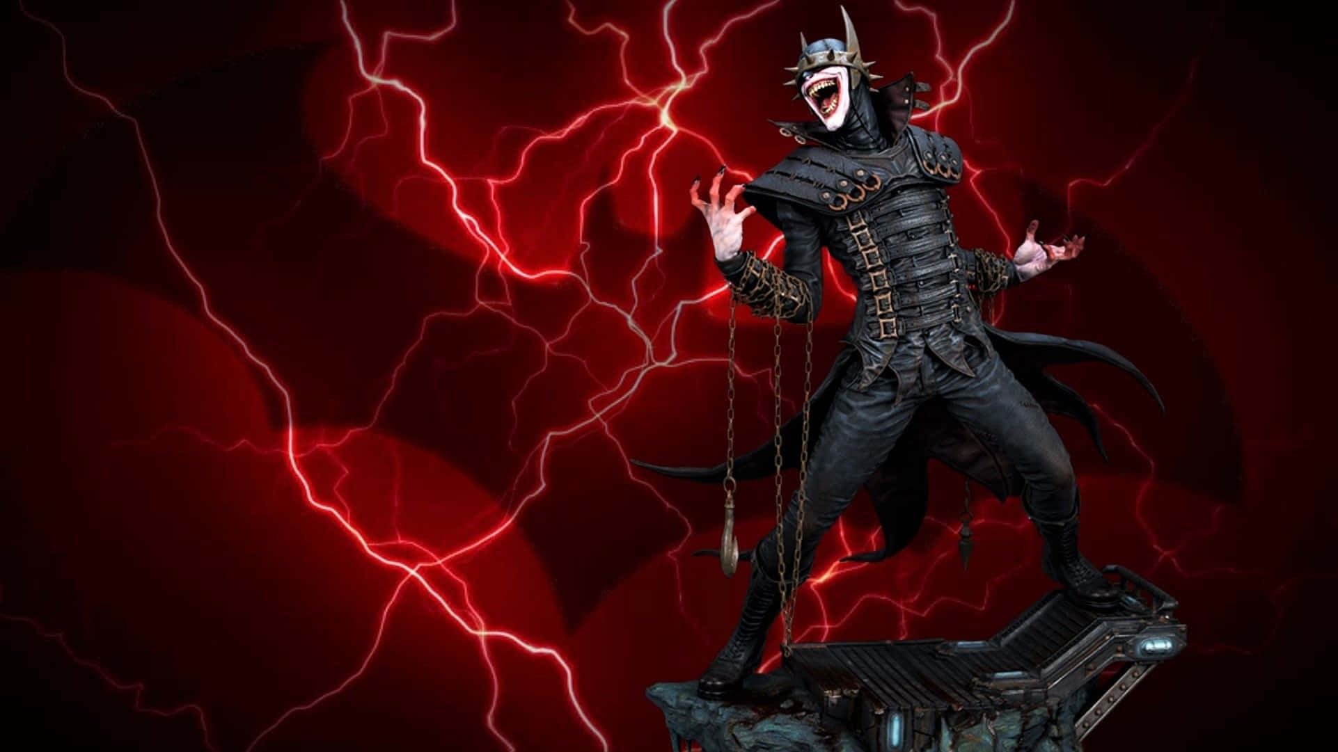 Batman Who Laughs, spiked crown, chains, Full HD Desktop Wallpaper