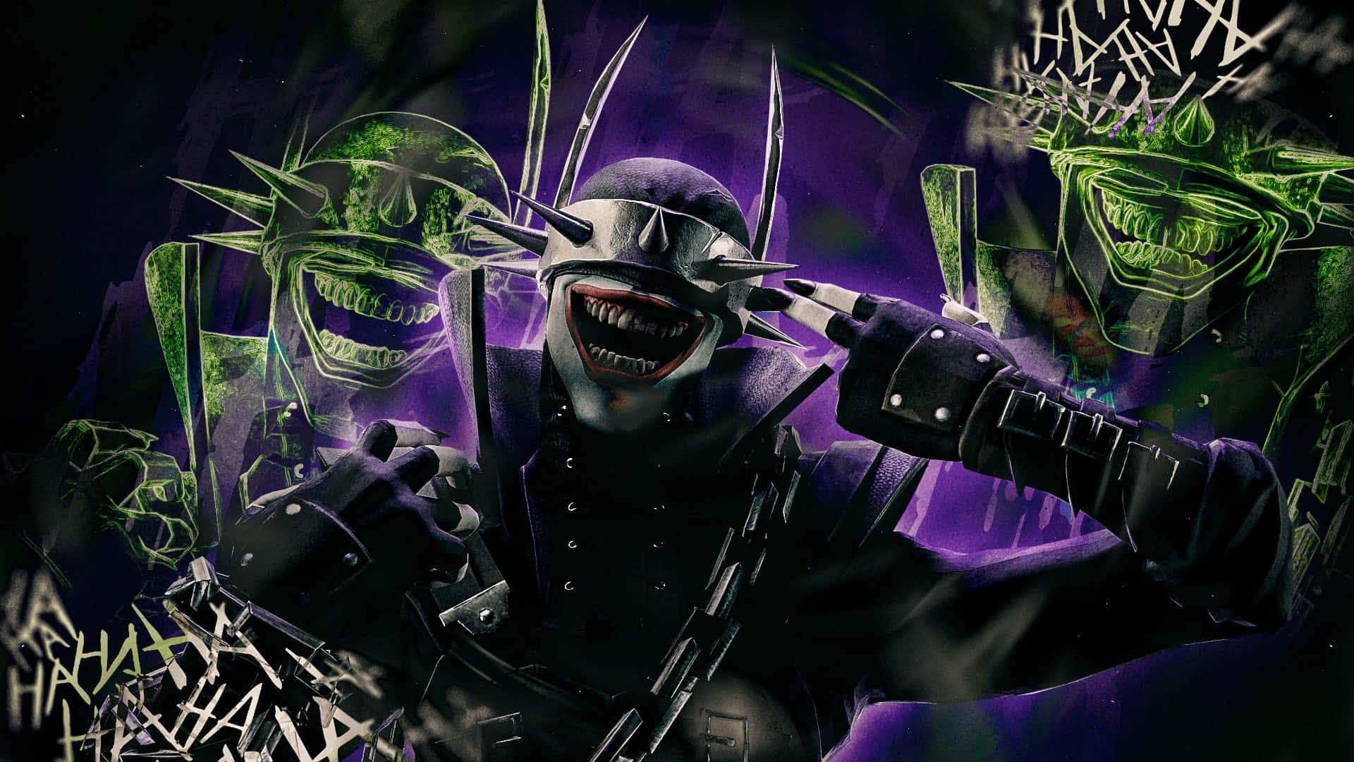 Batman Who Laughs, black armor, spiked gauntlets, Full HD Desktop Wallpaper
