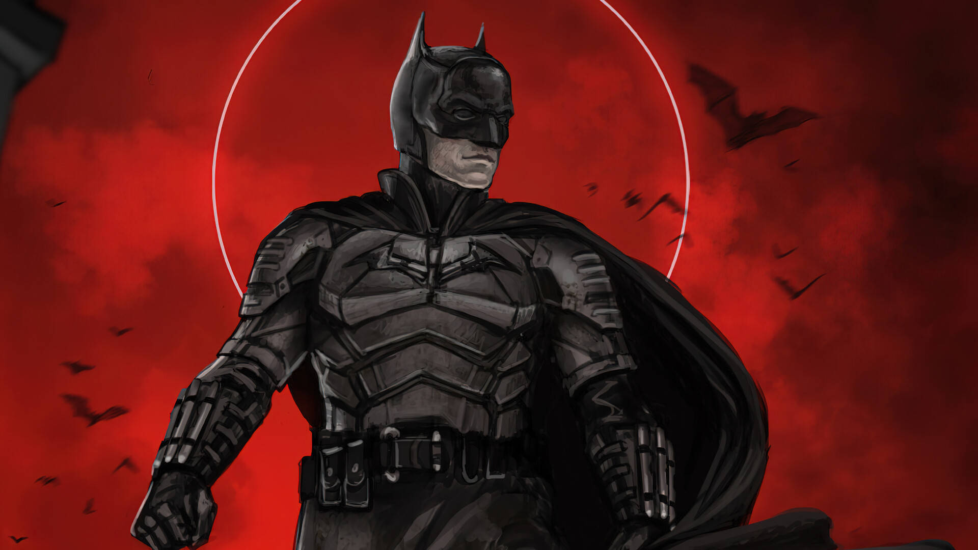The Batman, Batman, dark armored suit, Full HD Desktop Wallpaper