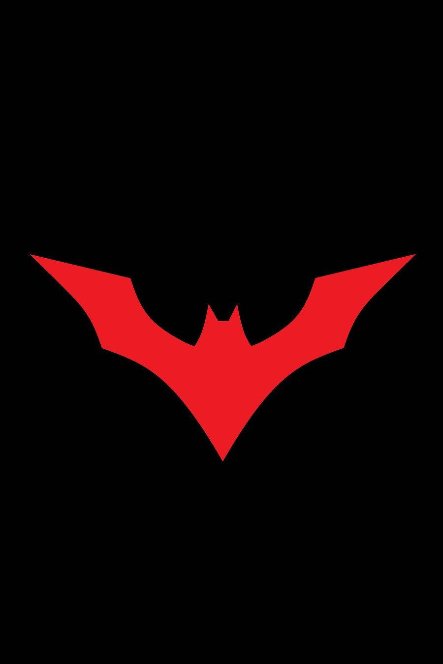 Batman, red bat symbol, solid black background, HD Phone Wallpaper