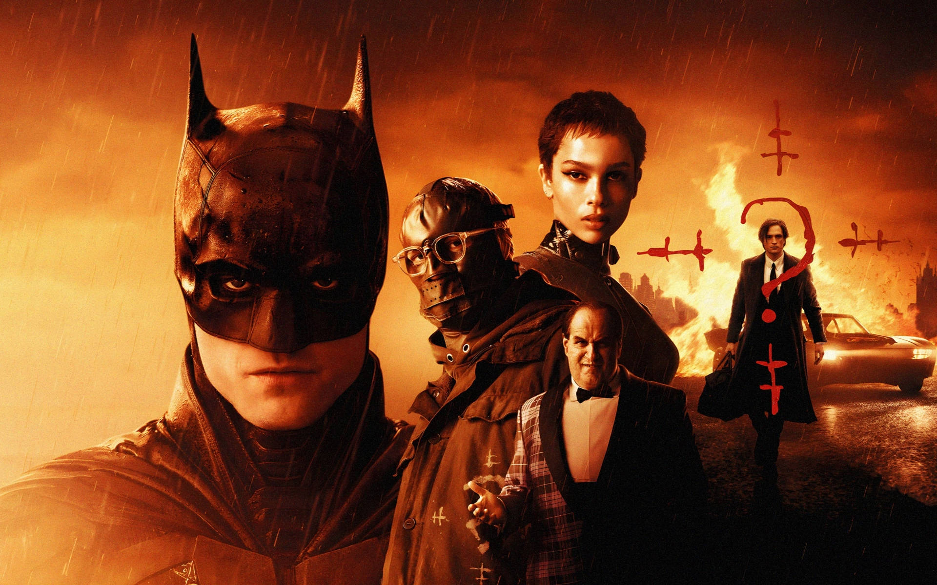 The Batman, Batman, rain-soaked, Full HD Desktop Wallpaper