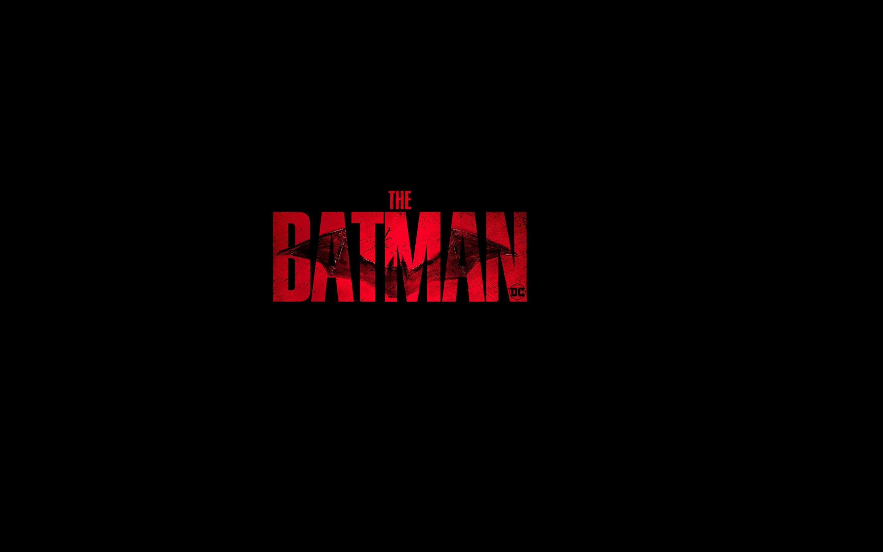 The Batman, red, bat silhouette, 2K Desktop Wallpaper