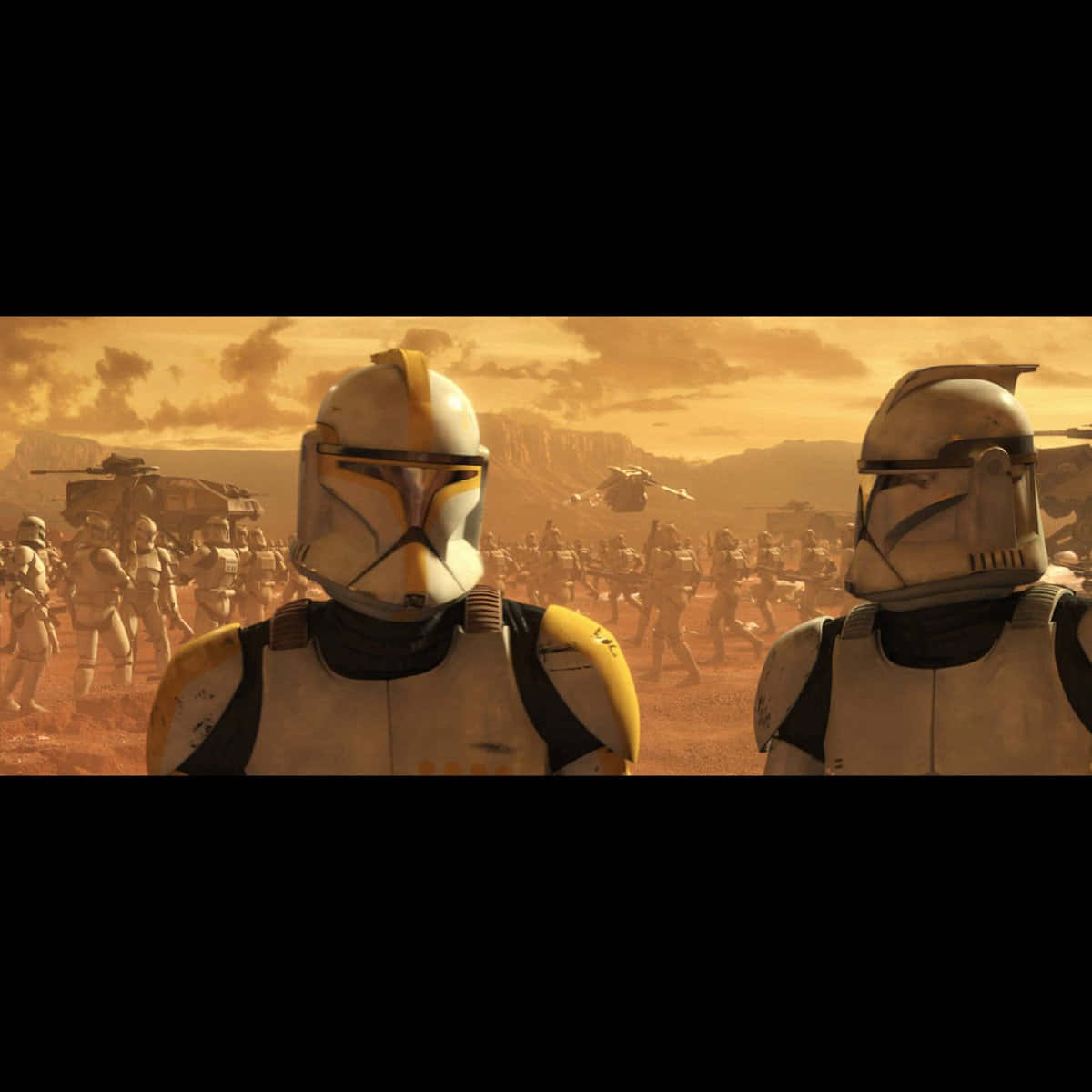 The Battle Of Geonosis, clone troopers, dusty alien battlefield, SD Desktop Wallpaper