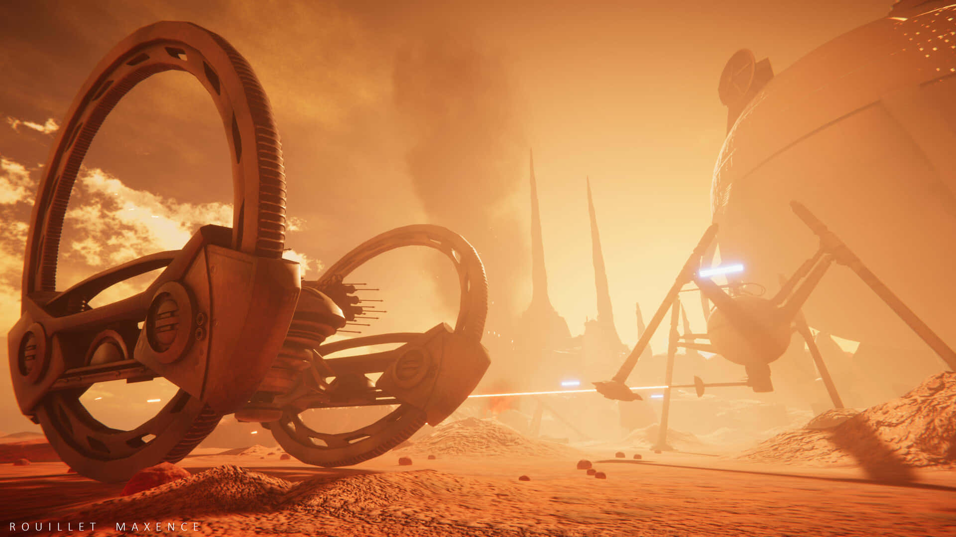 The Battle Of Geonosis, Geonosis, futuristic spacecraft, Full HD Desktop Wallpaper