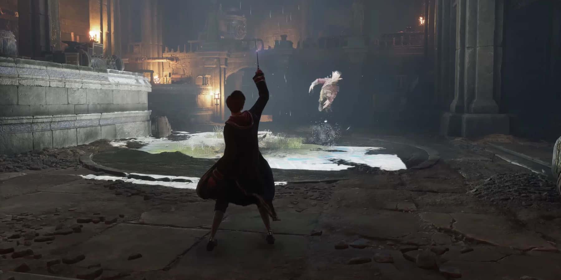The Battle Of Hogwarts, Hogwarts, dark robe, HD Desktop Wallpaper