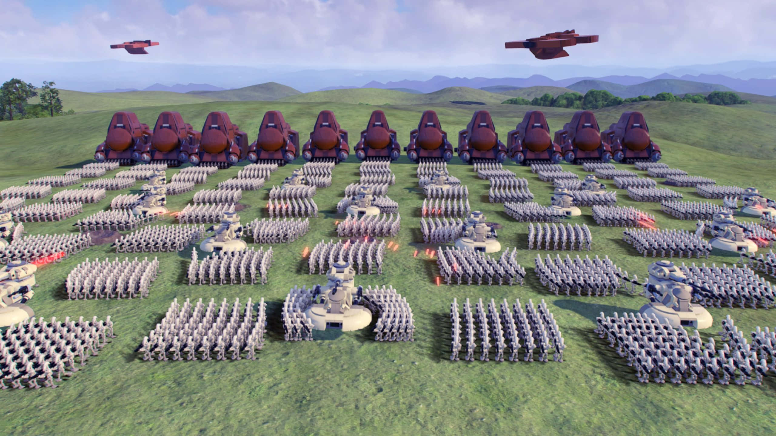 The Battle of Naboo, soldiers, tanks, 2K Desktop Wallpaper