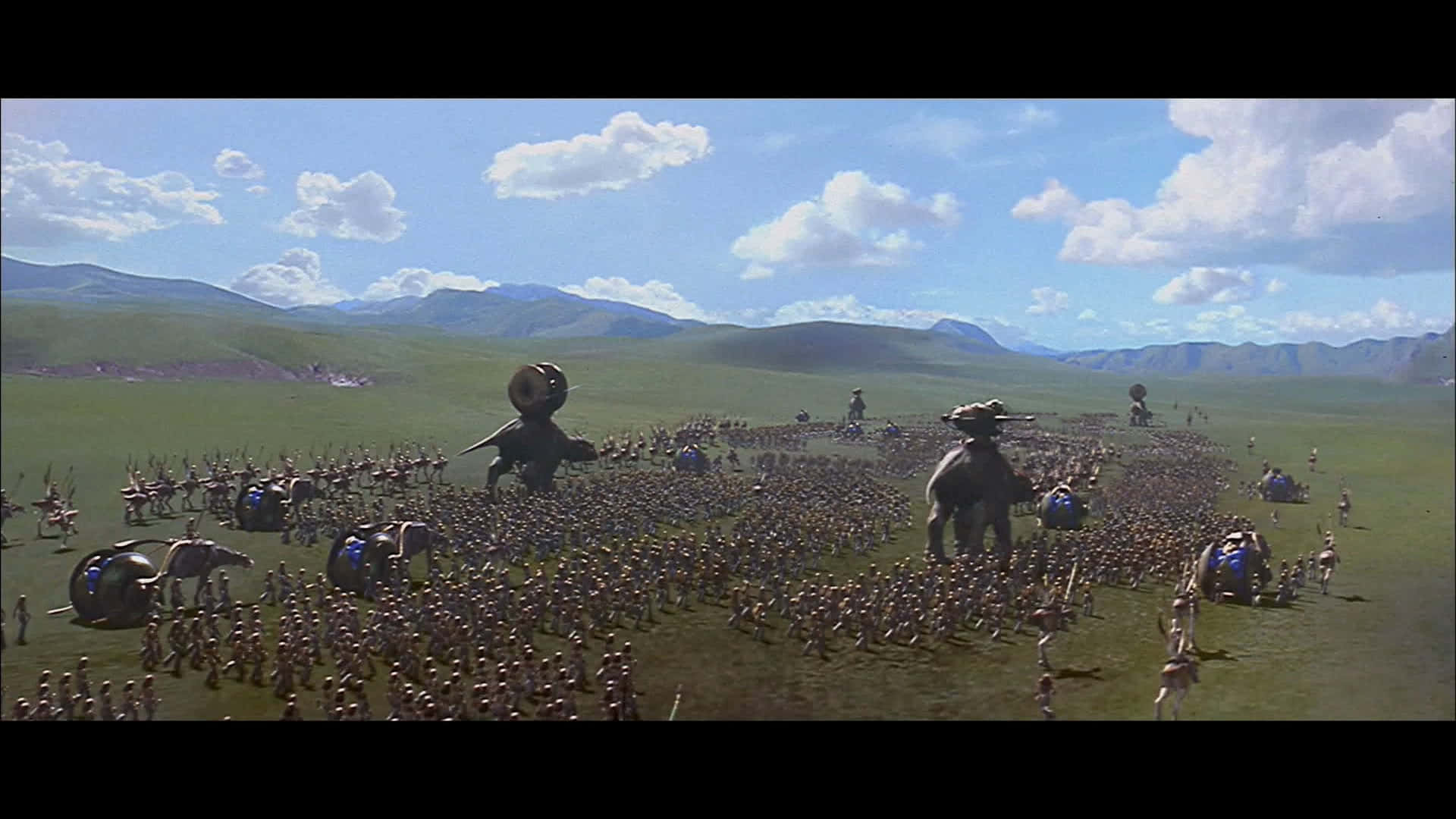 The Battle of Naboo, green plain, bright blue sky, Full HD Desktop Wallpaper