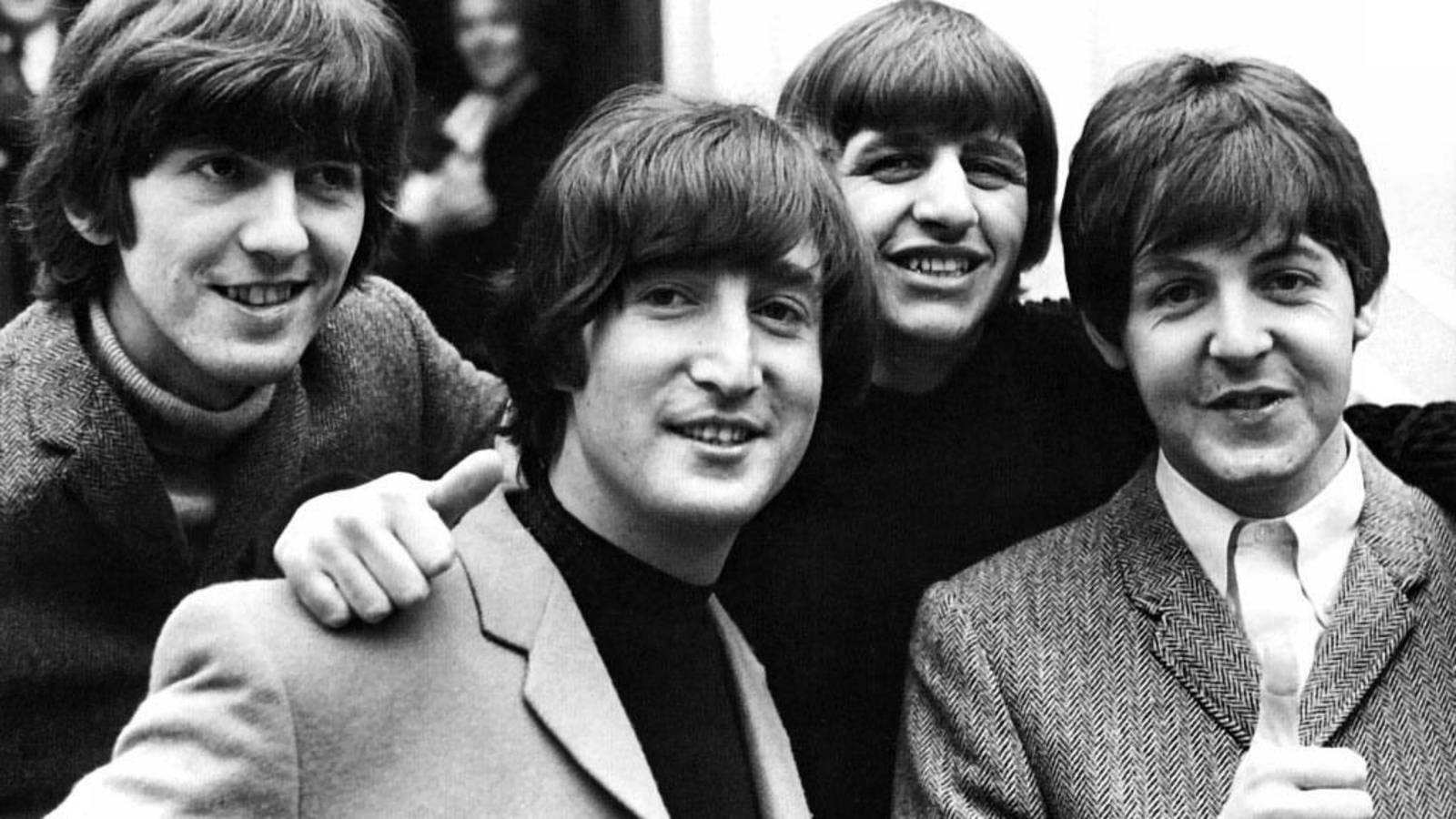 The Beatles, 1960s haircuts, black and white photo, HD Desktop Wallpaper