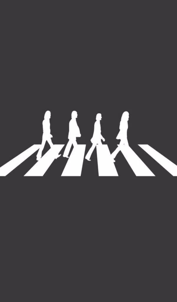 The Beatles, crosswalk, silhouette, SD Phone Wallpaper