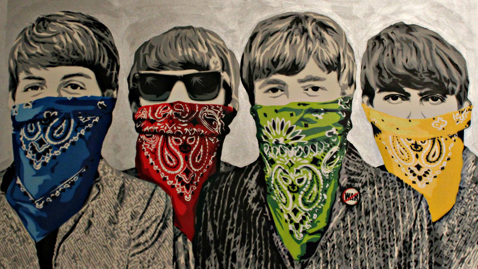 The Beatles, bandanas, jackets, Full HD Desktop Wallpaper