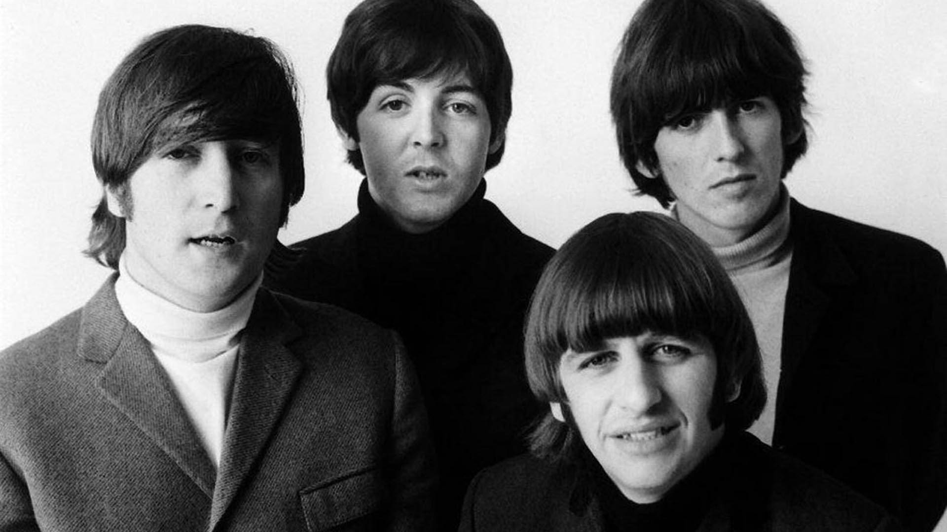 The Beatles, black and white, 1960s haircuts, Full HD Desktop Wallpaper