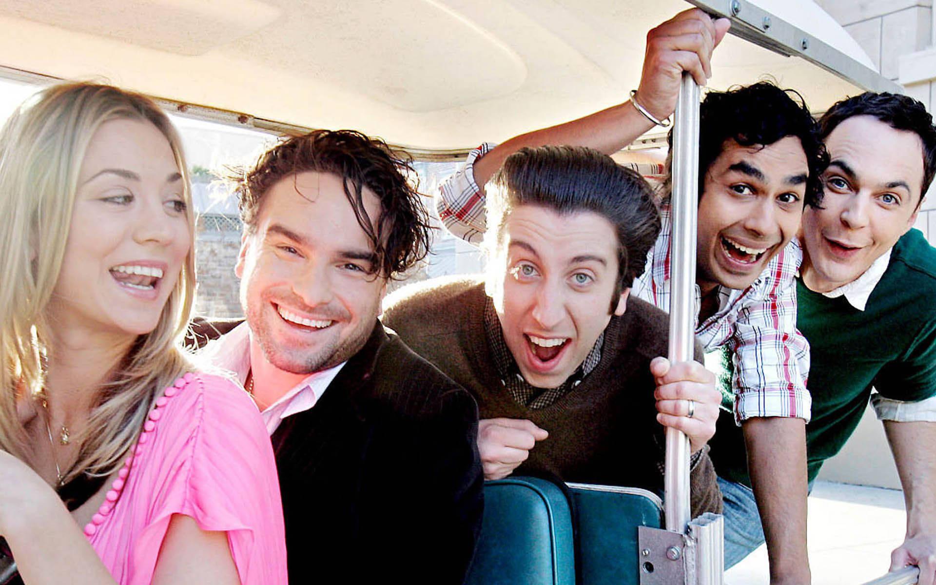 The Big Bang Theory, golf cart, vintage convertible, Full HD Desktop Wallpaper