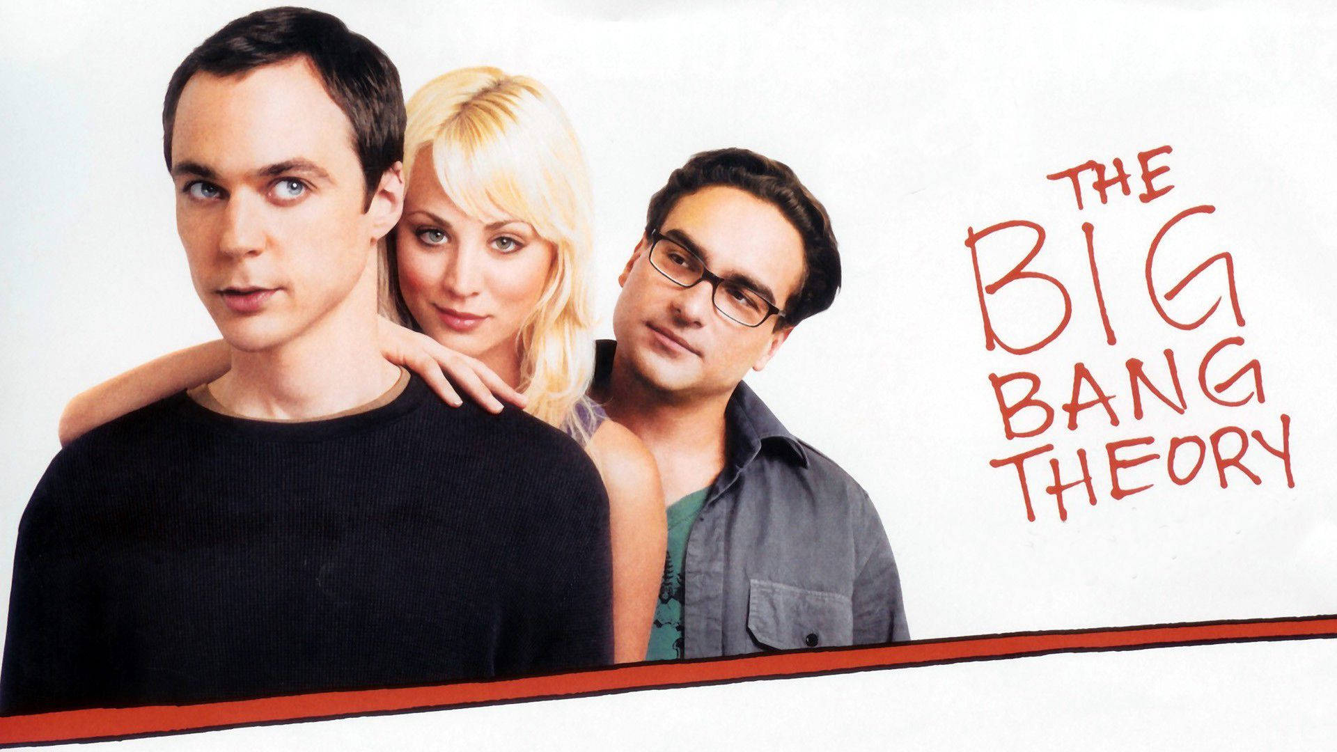 The Big Bang Theory, star poster, red handwritten font, Full HD Desktop Wallpaper