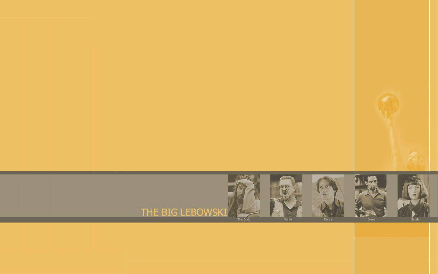 The Big Lebowski, 1998 film, yellow wallpaper, HD Desktop Wallpaper