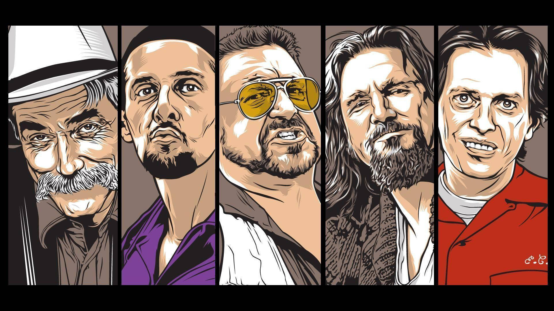 The Big Lebowski, 1998, characters, Full HD Desktop Wallpaper
