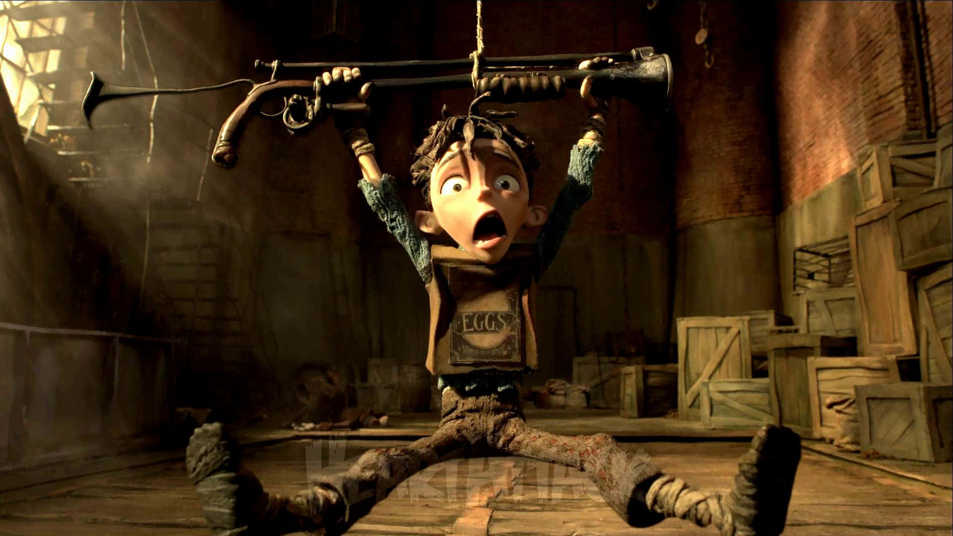 Eggs, boxtrolls, dusty warehouse, Full HD Desktop Wallpaper