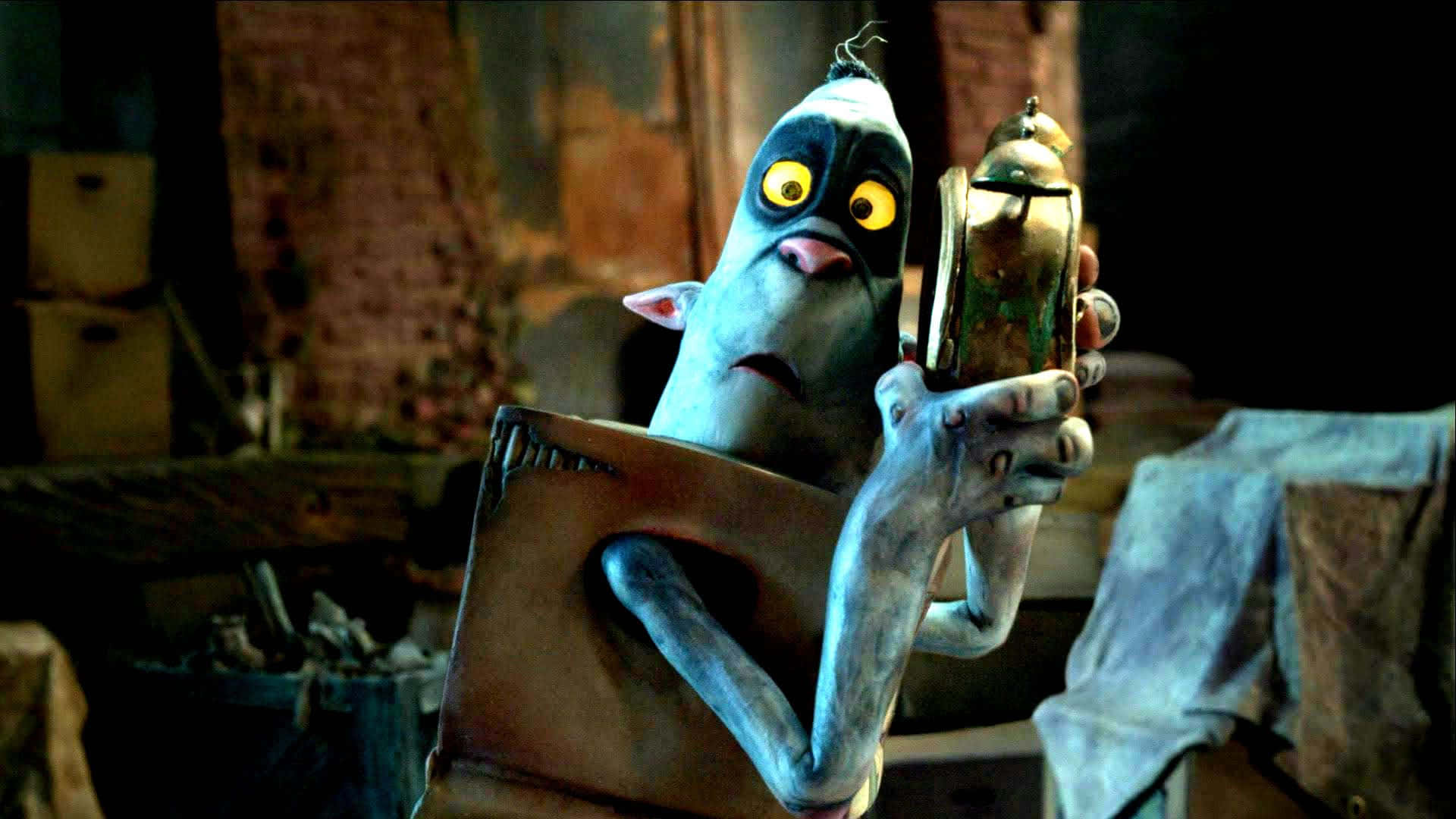 The Boxtrolls, fish, alarm clock, Full HD Desktop Wallpaper
