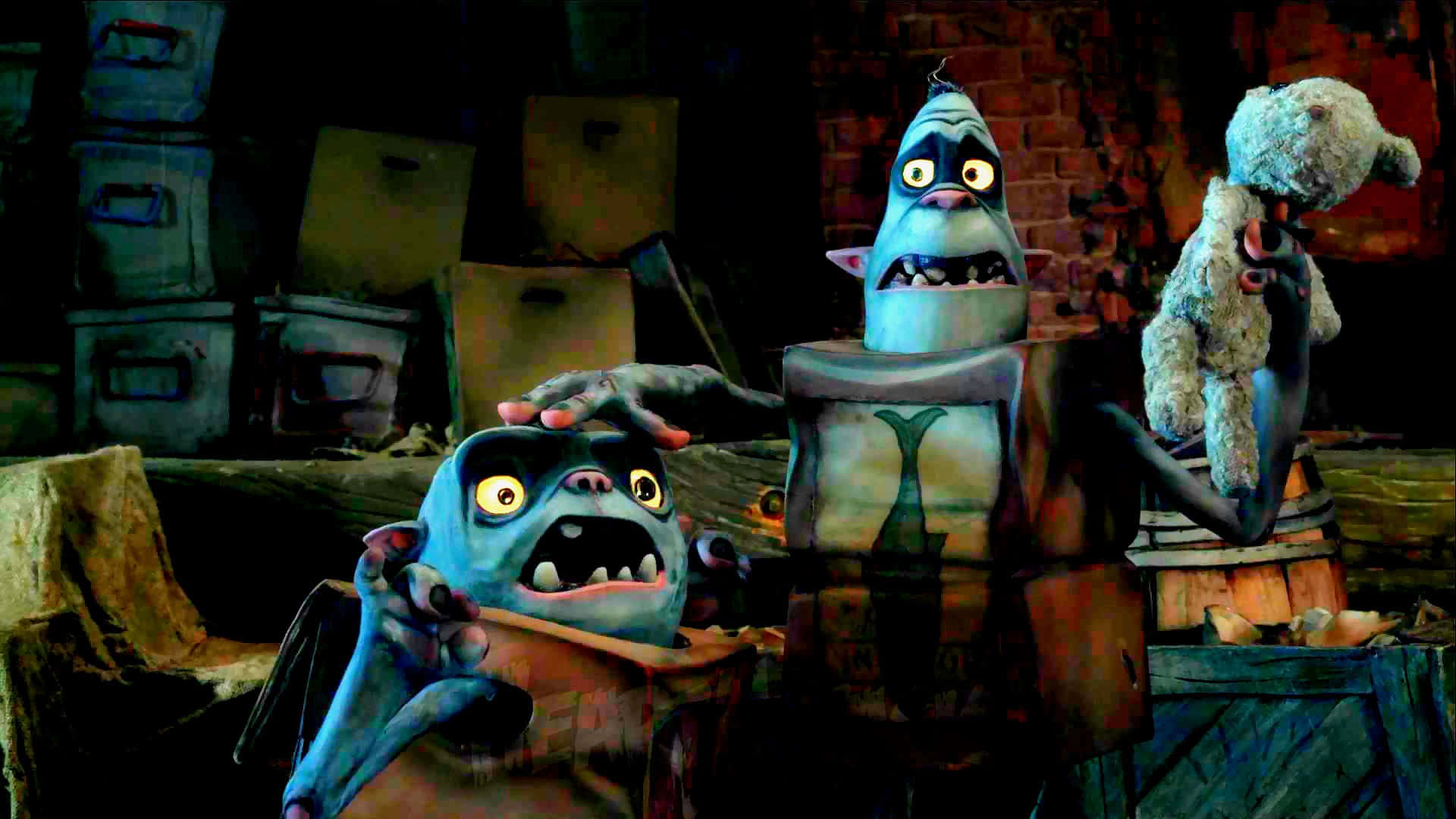 The Boxtrolls, blue cartoon monsters, wide eyes, Full HD Desktop Wallpaper
