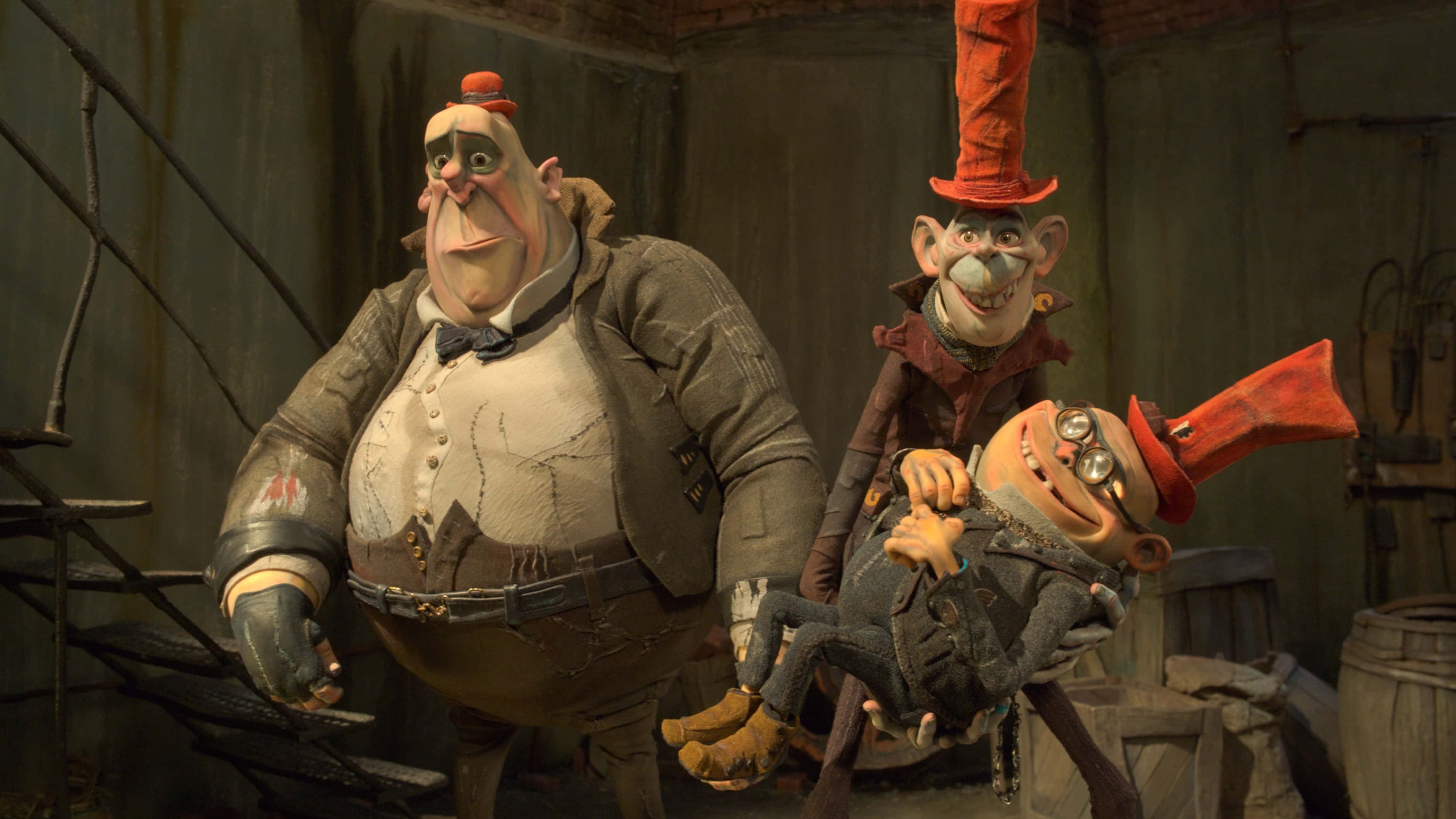 The Boxtrolls, red hats, industrial workshop, 4K Desktop Wallpaper