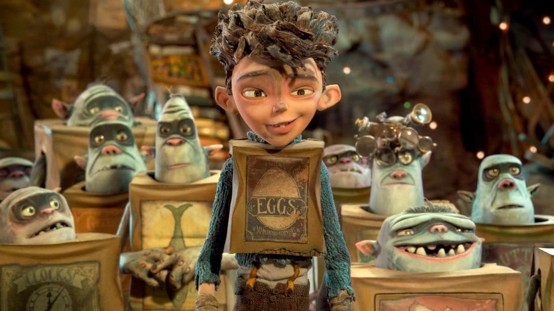Eggs, boxtrolls, wooden boxes, Full HD Desktop Wallpaper