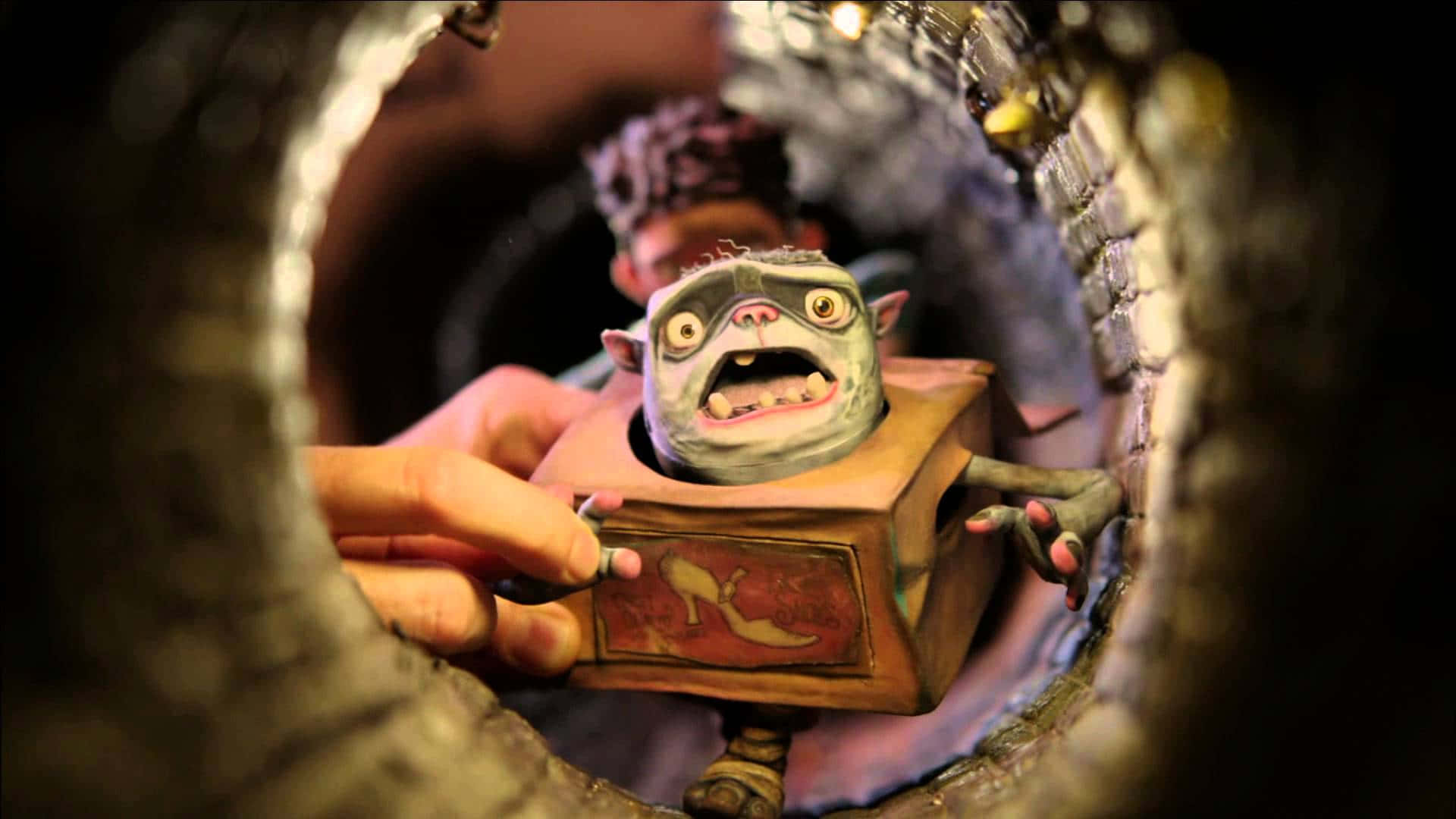 The Boxtrolls, goblin puppet, wooden box, Full HD Desktop Wallpaper