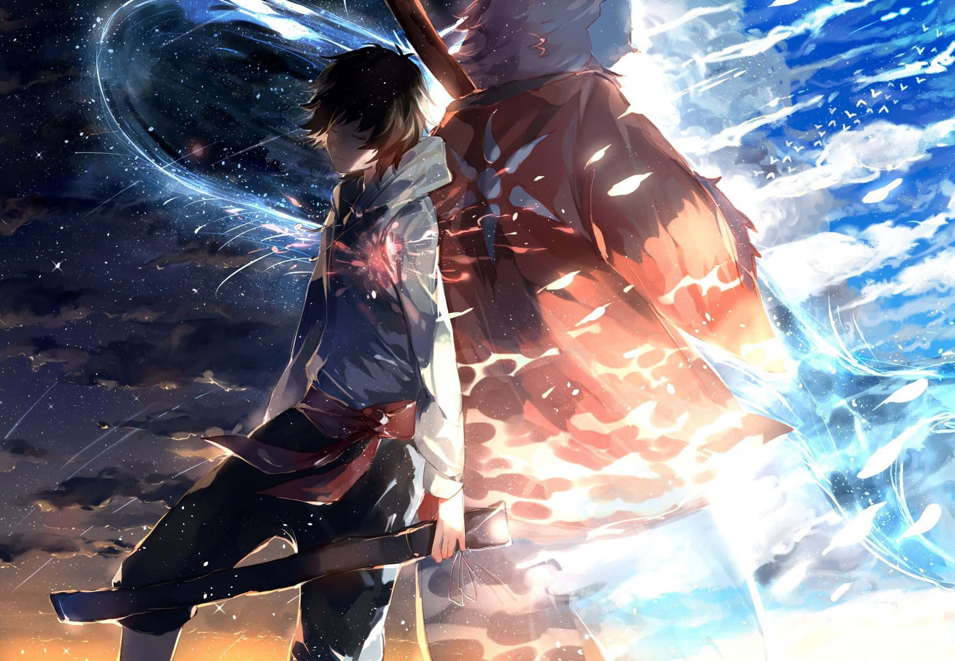 The Boy And The Beast, anime warrior, sword, Full HD Desktop Wallpaper