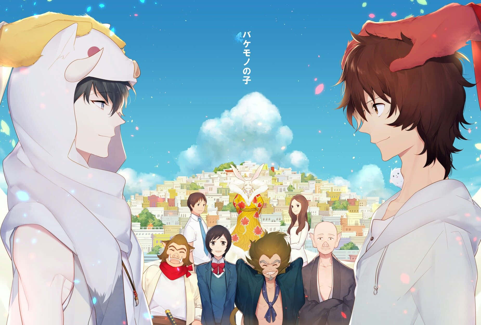 The Boy And The Beast, anime characters, hoodies, HD Desktop Wallpaper