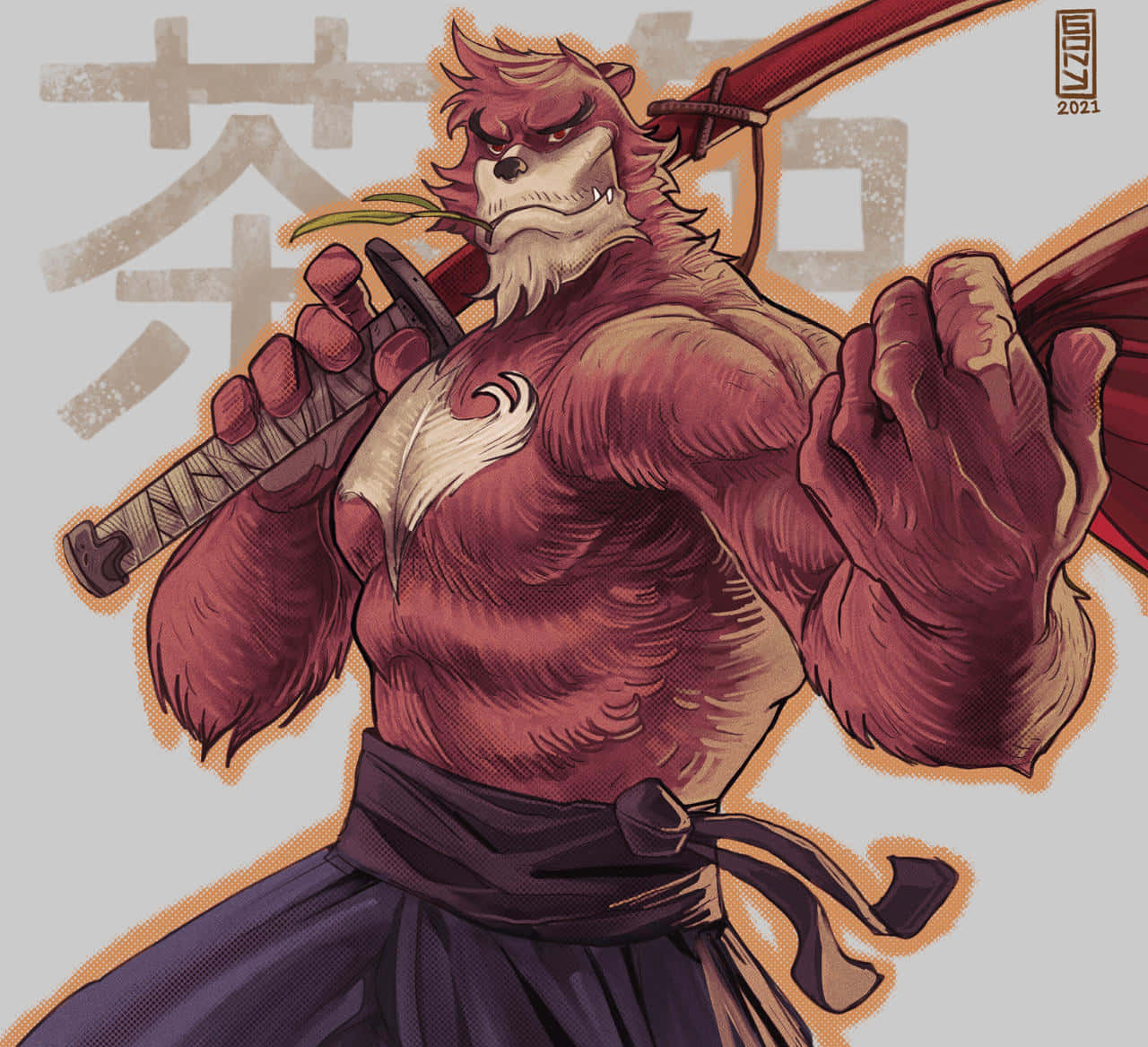 The Boy And The Beast, red-furred, anthropomorphic warrior, HD Desktop Wallpaper