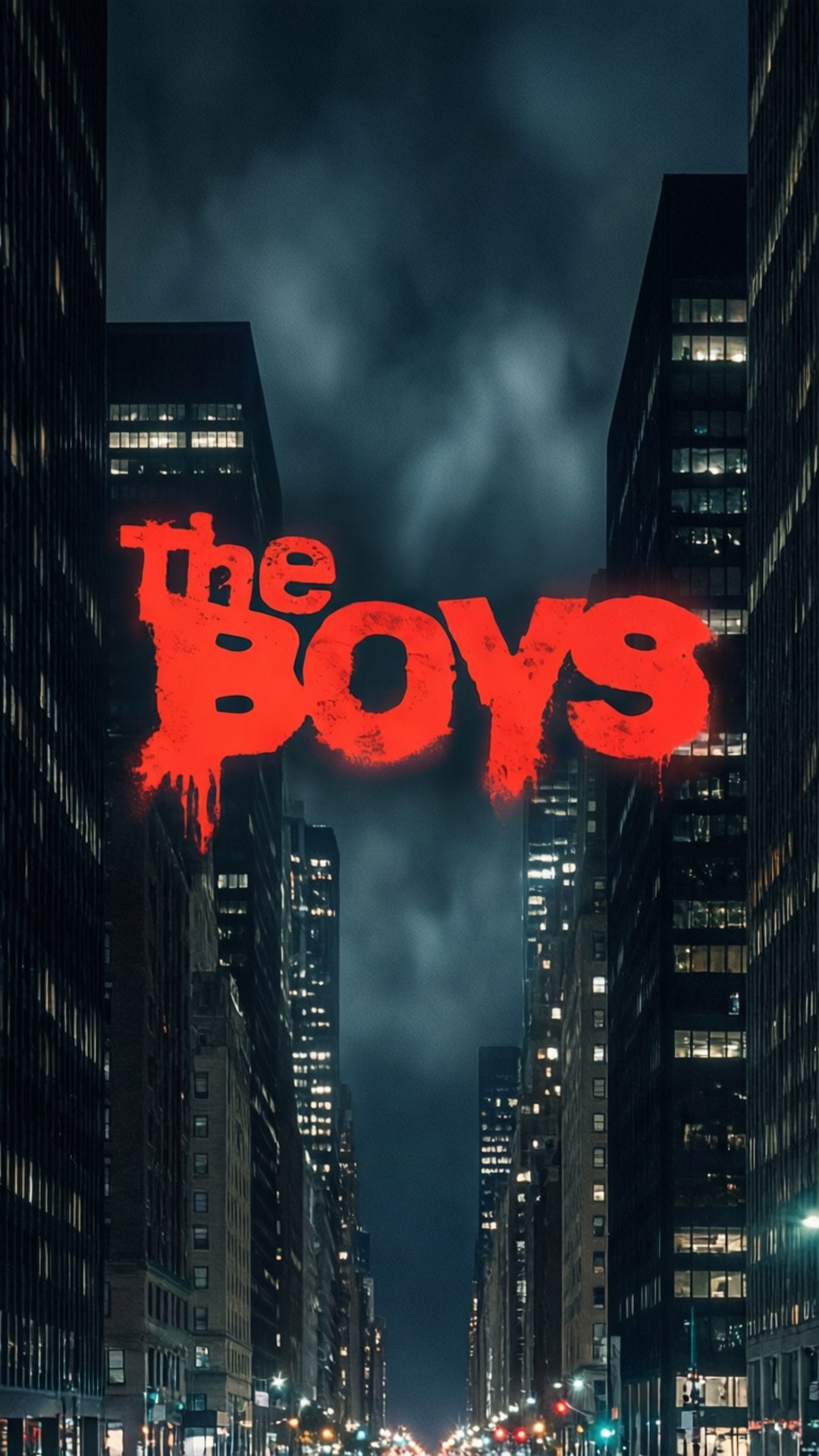 The Boys, red graffiti-style title, blood-like paint, Full HD Phone Wallpaper