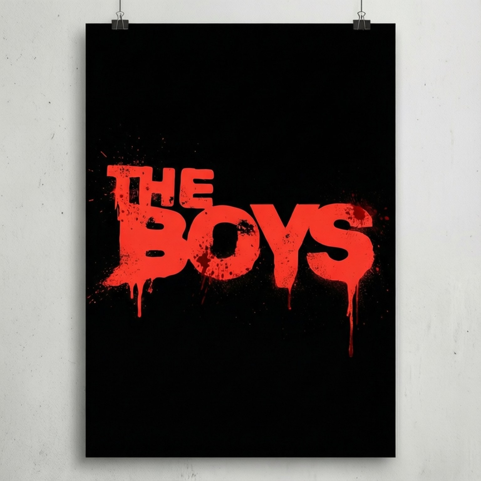 THE BOYS, black poster, bold red dripping text, HD Desktop Wallpaper