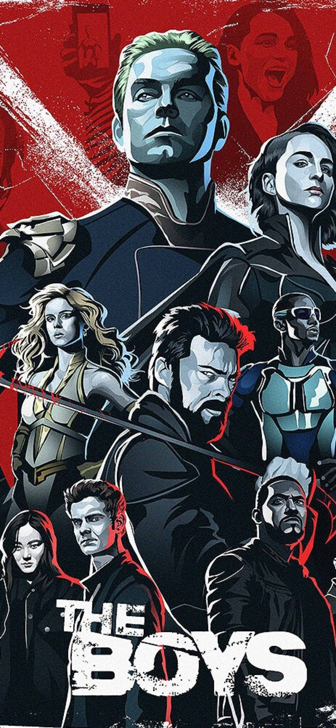 The Boys, vector poster, seven superheroes, Full HD Phone Wallpaper