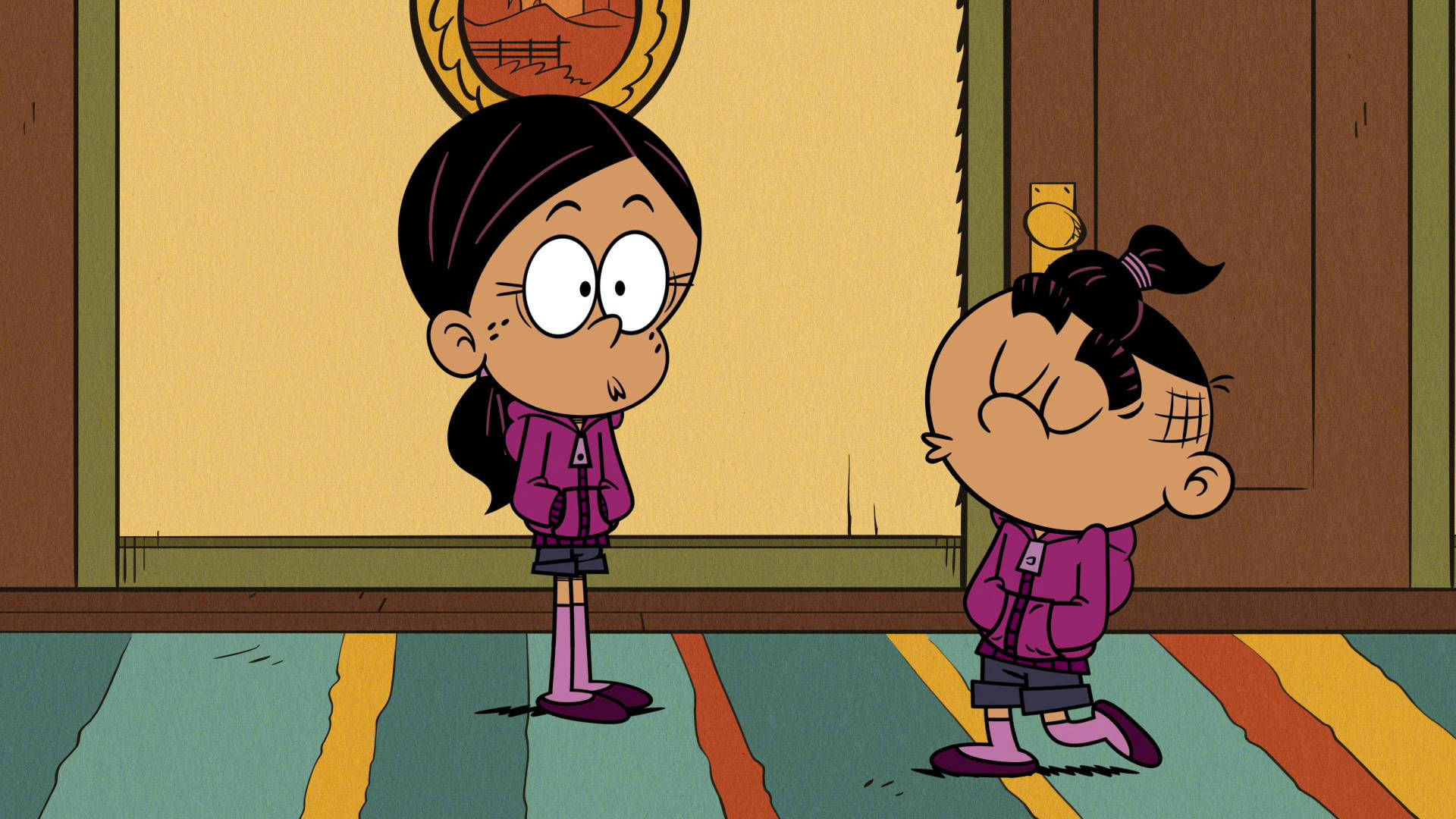 The Casagrandes, purple jackets, animated girls, Full HD Desktop Wallpaper